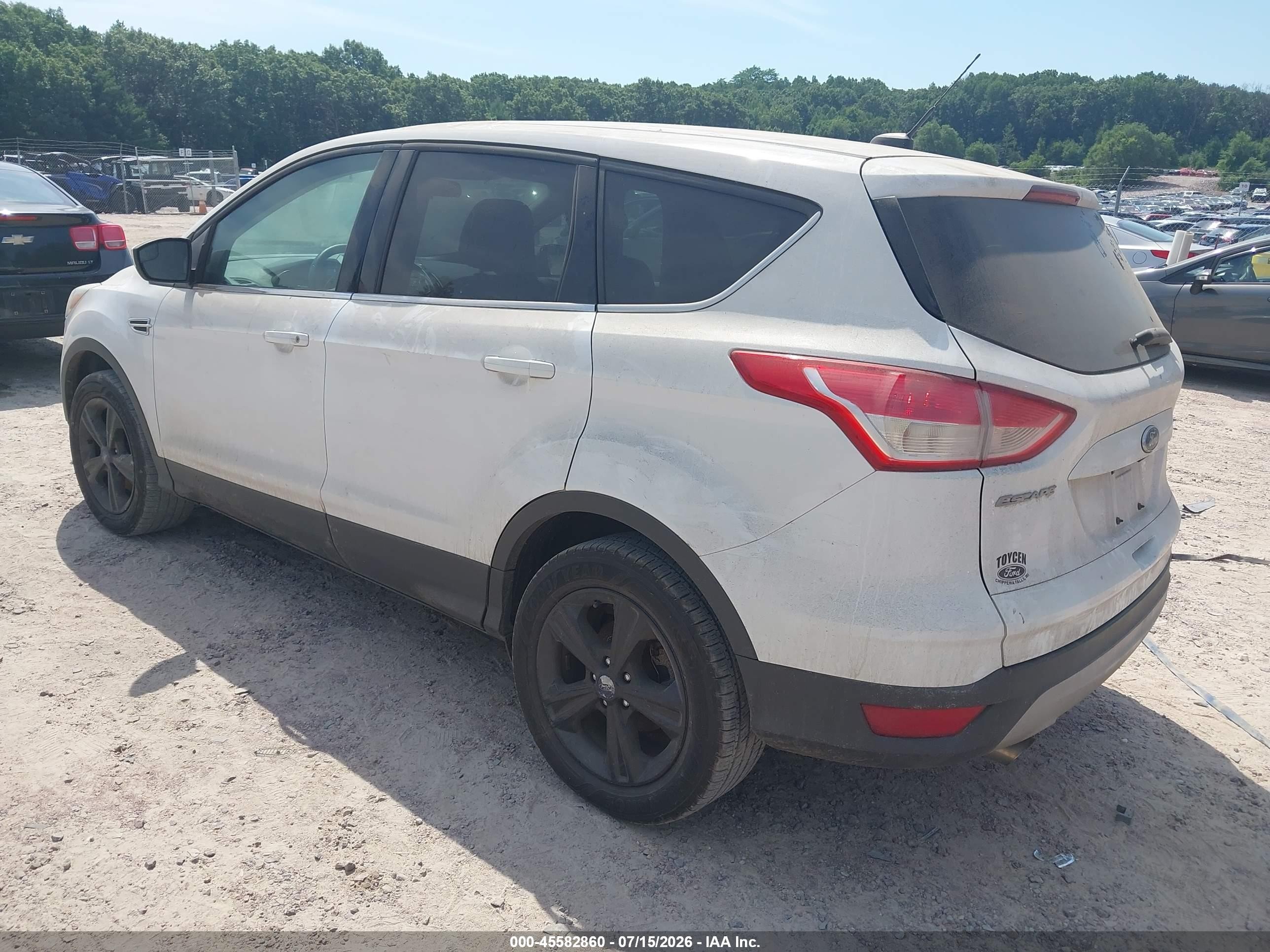 2015 Ford Escape Se White vin: 1FMCU9GX3FUB08893