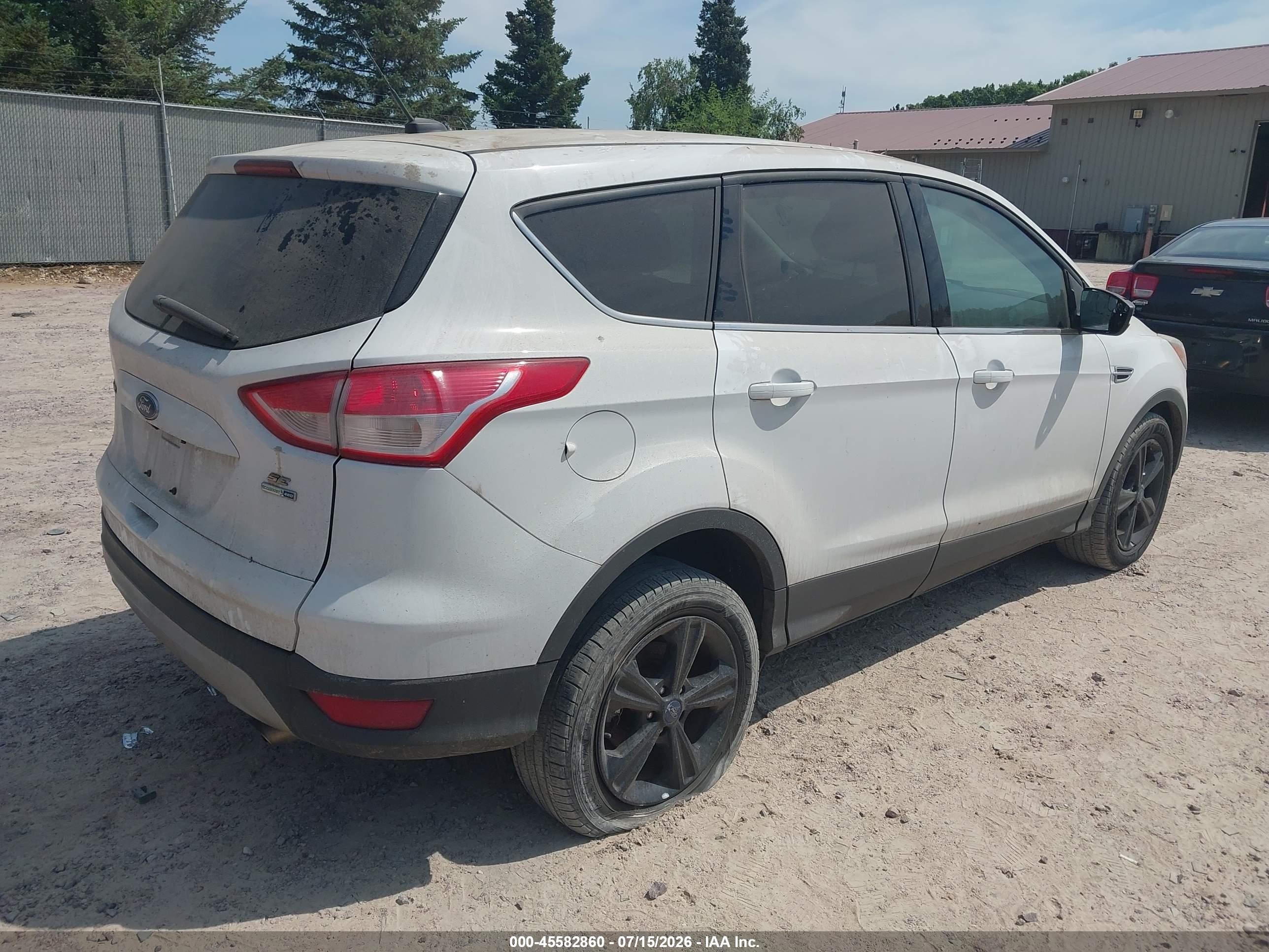 2015 Ford Escape Se White vin: 1FMCU9GX3FUB08893