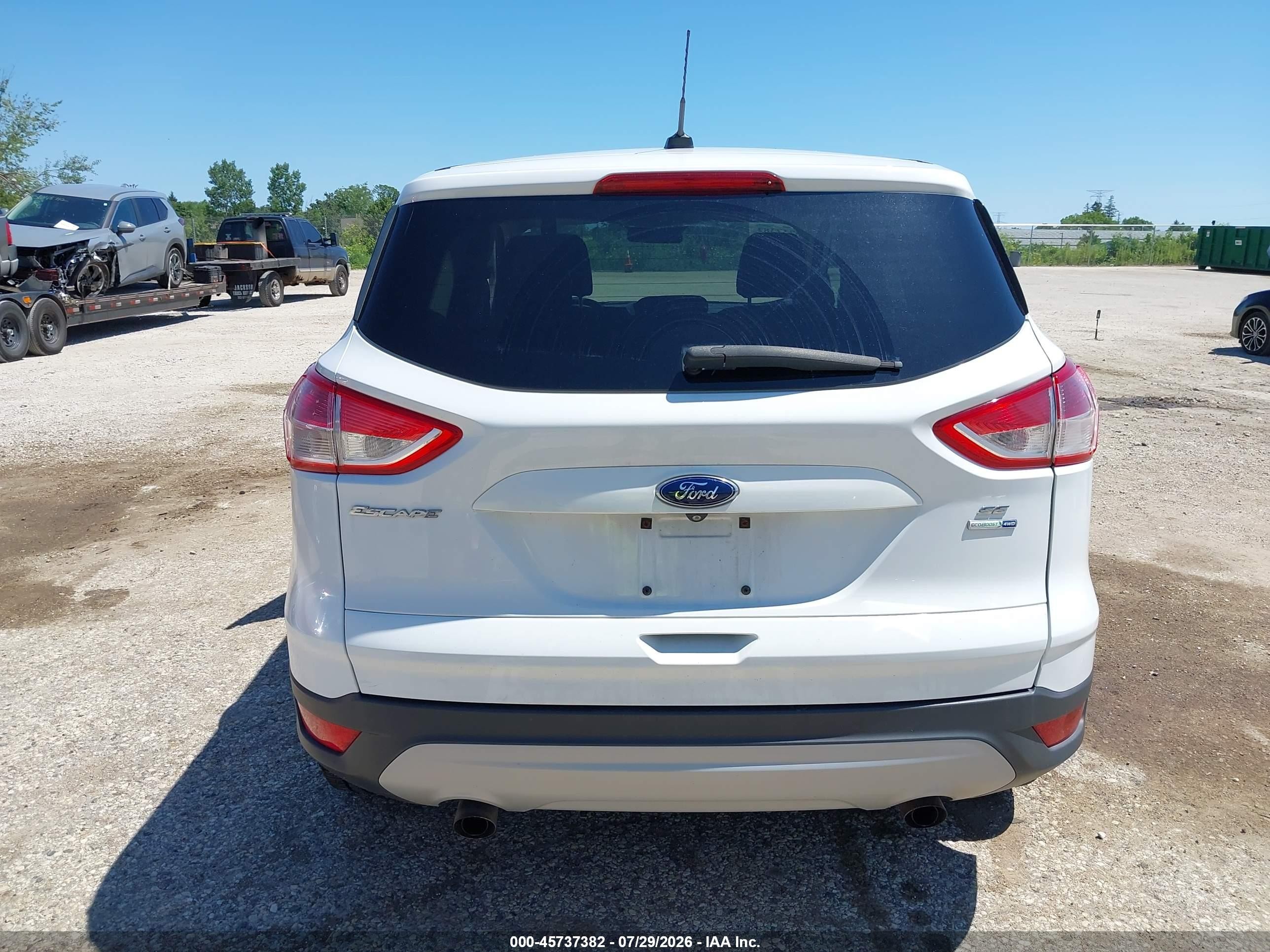 2015 Ford Escape Se Белый vin: 1FMCU9GX3FUB13737
