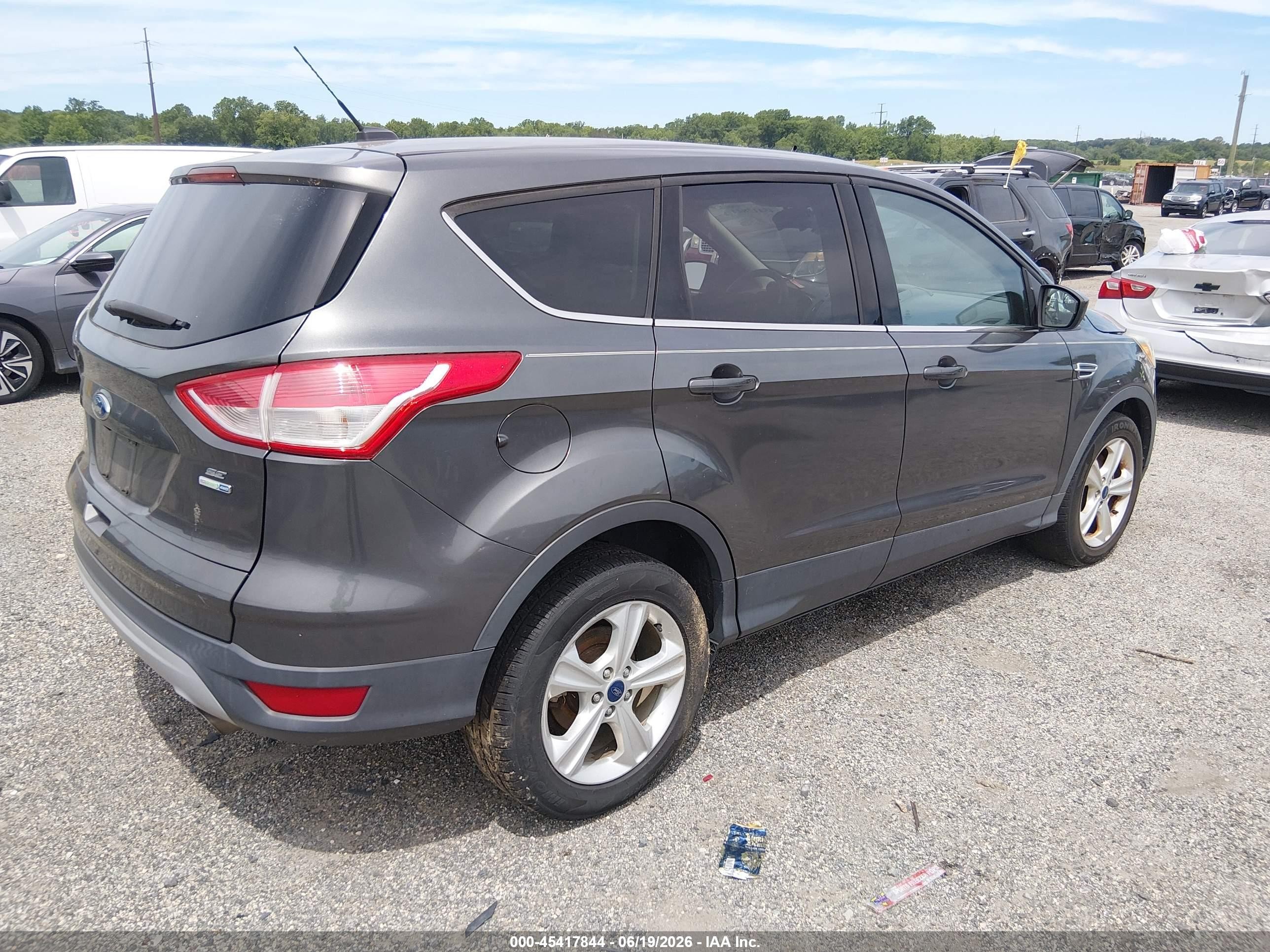 2015 Ford Escape Se Gray vin: 1FMCU9GX3FUC18908