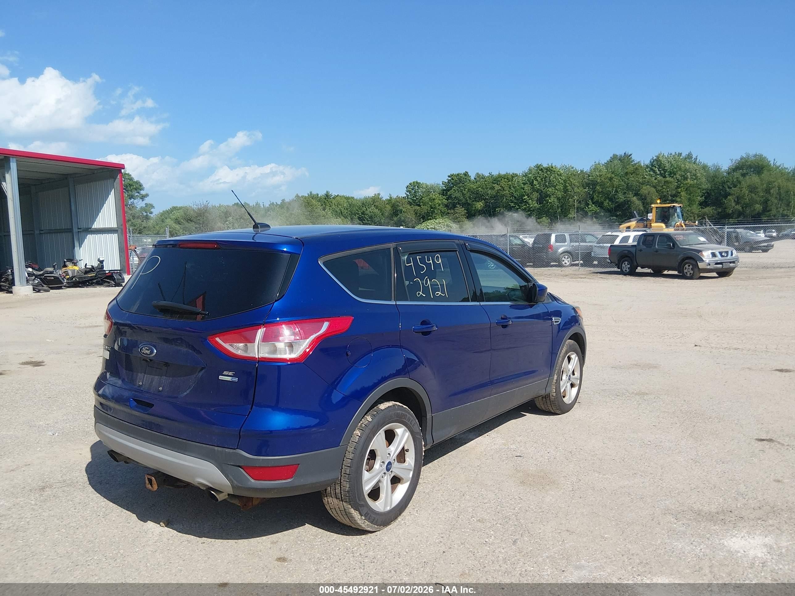 2015 Ford Escape Se Blue vin: 1FMCU9GX3FUC52847