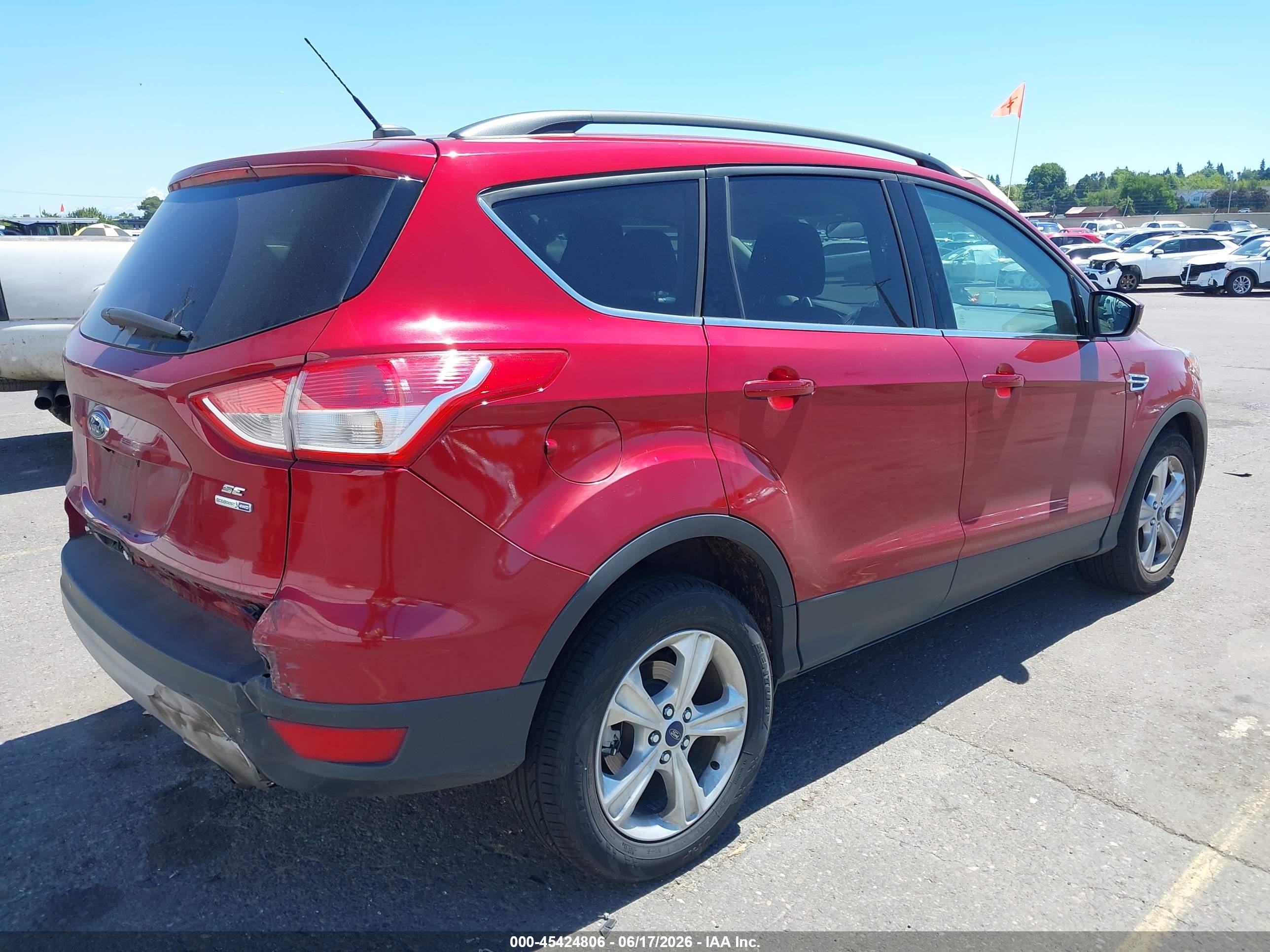 2015 Ford Escape Se Red vin: 1FMCU9GX3FUC64478