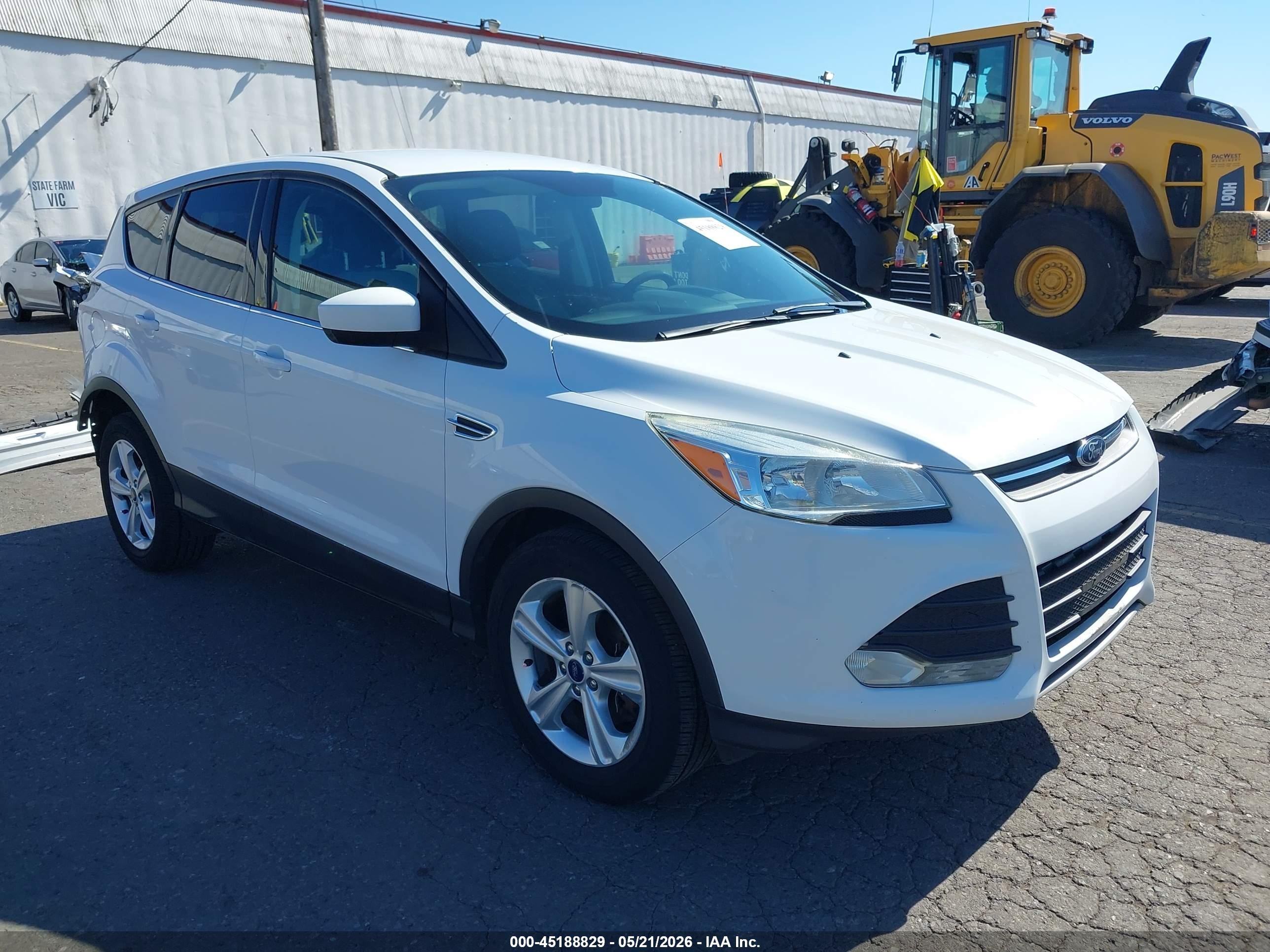 2013 Ford Escape Se White vin: 1FMCU9GX4DUB47098