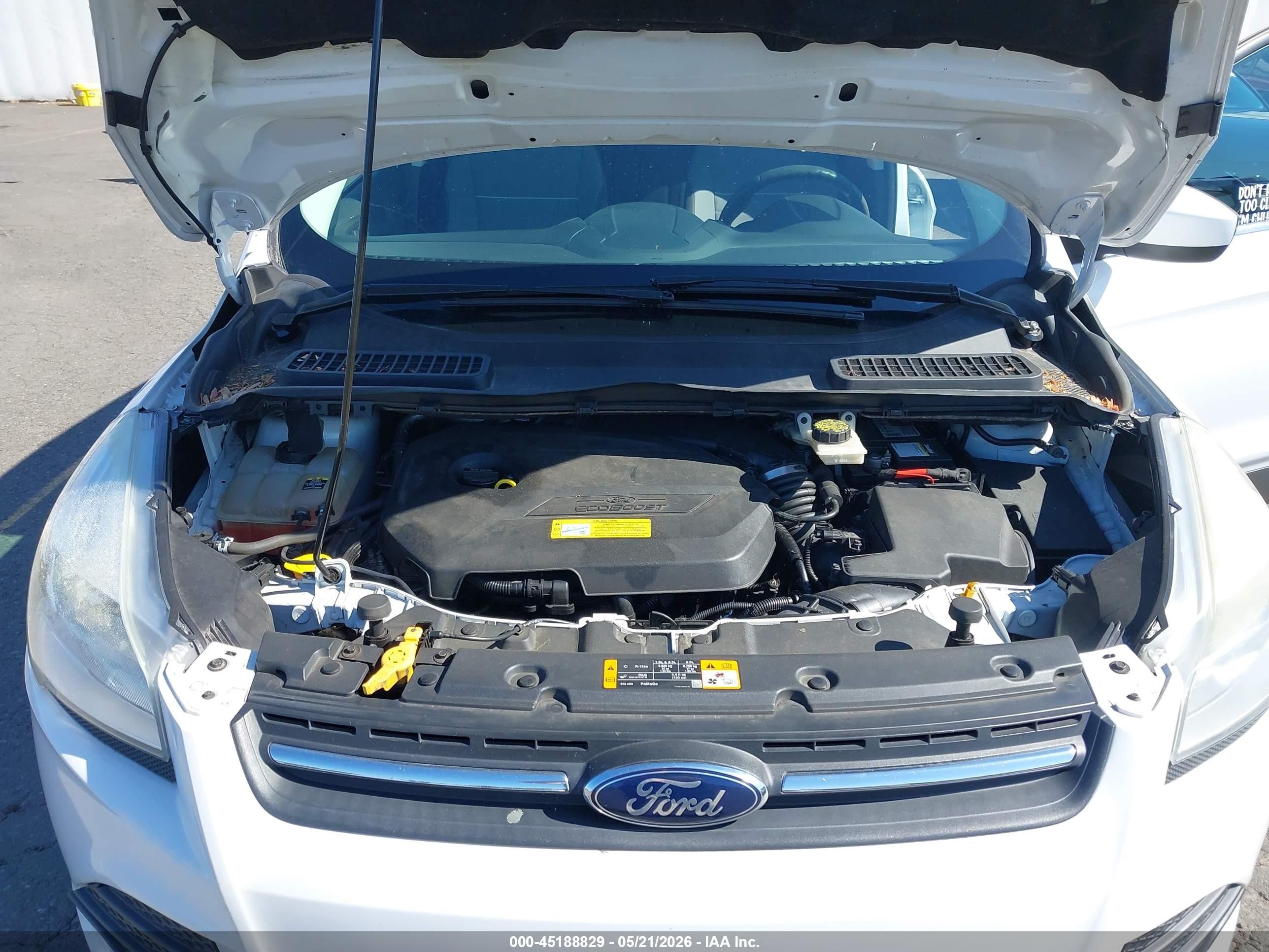 2013 Ford Escape Se White vin: 1FMCU9GX4DUB47098