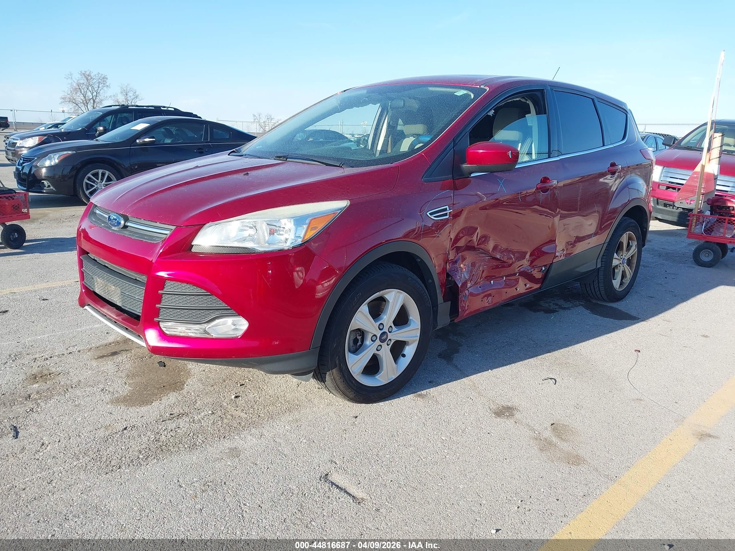 2014 Ford Escape Se Red vin: 1FMCU9GX4EUA43700