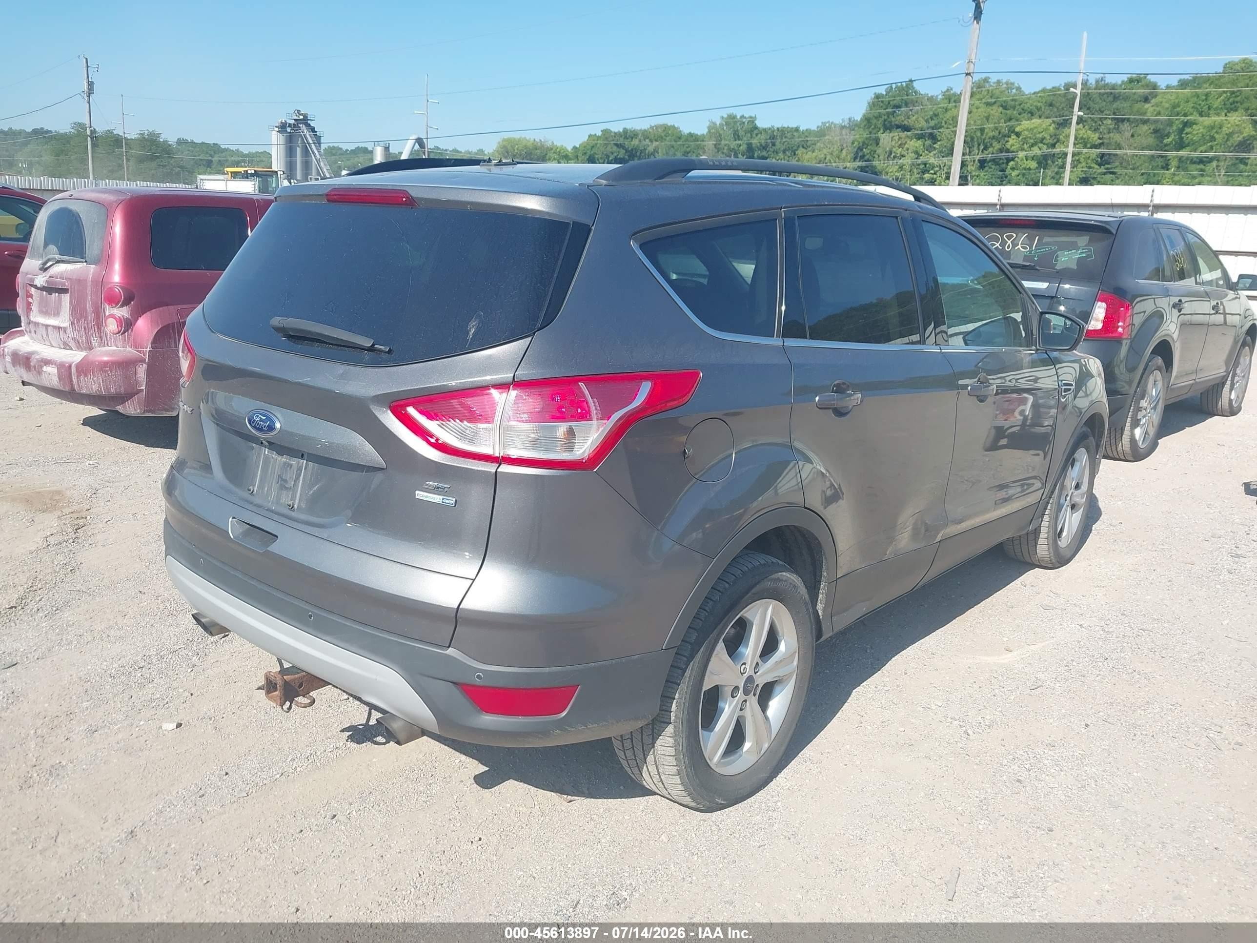 2014 Ford Escape Se Gray vin: 1FMCU9GX4EUA52669