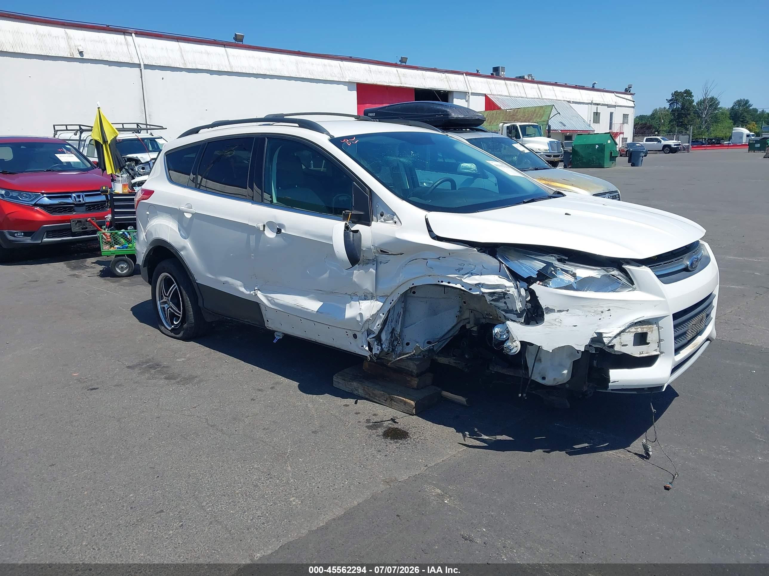 2014 Ford Escape Se White vin: 1FMCU9GX4EUA62621