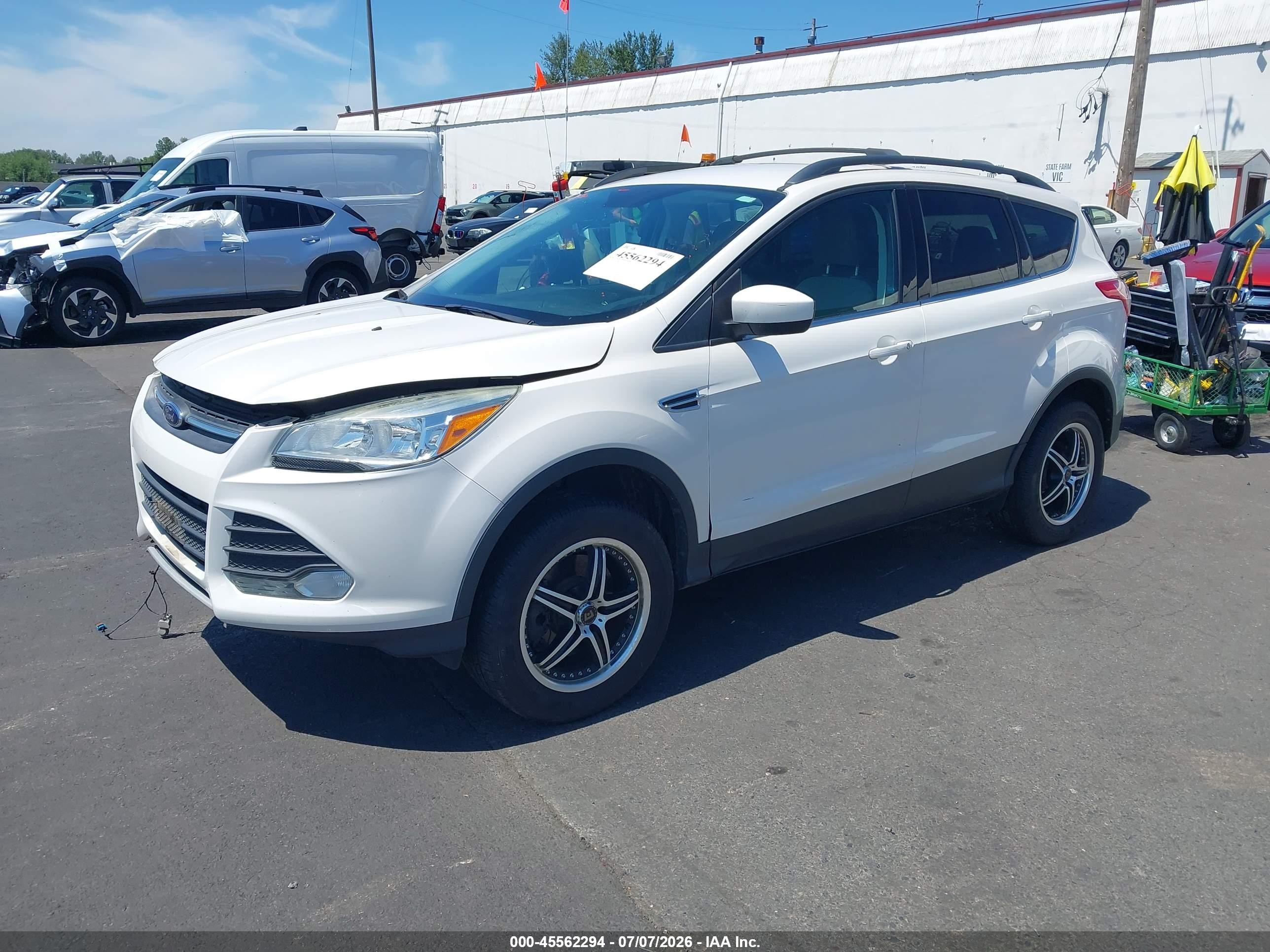 2014 Ford Escape Se White vin: 1FMCU9GX4EUA62621