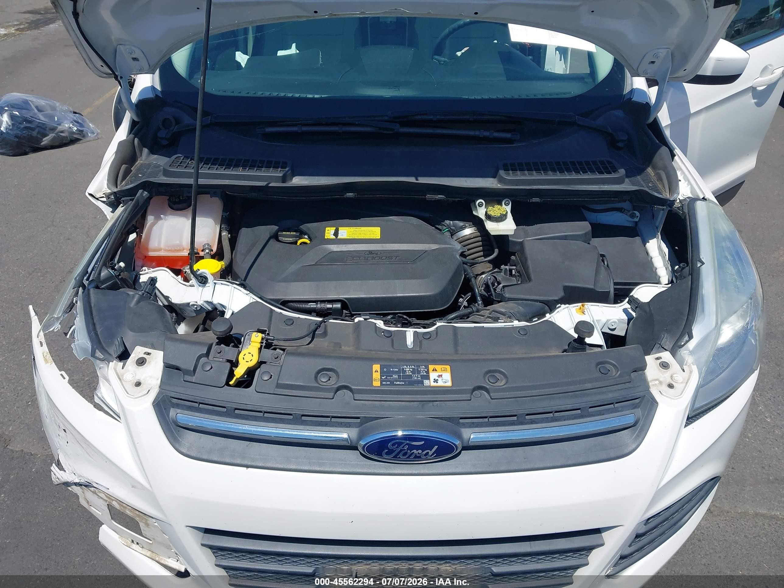 2014 Ford Escape Se White vin: 1FMCU9GX4EUA62621