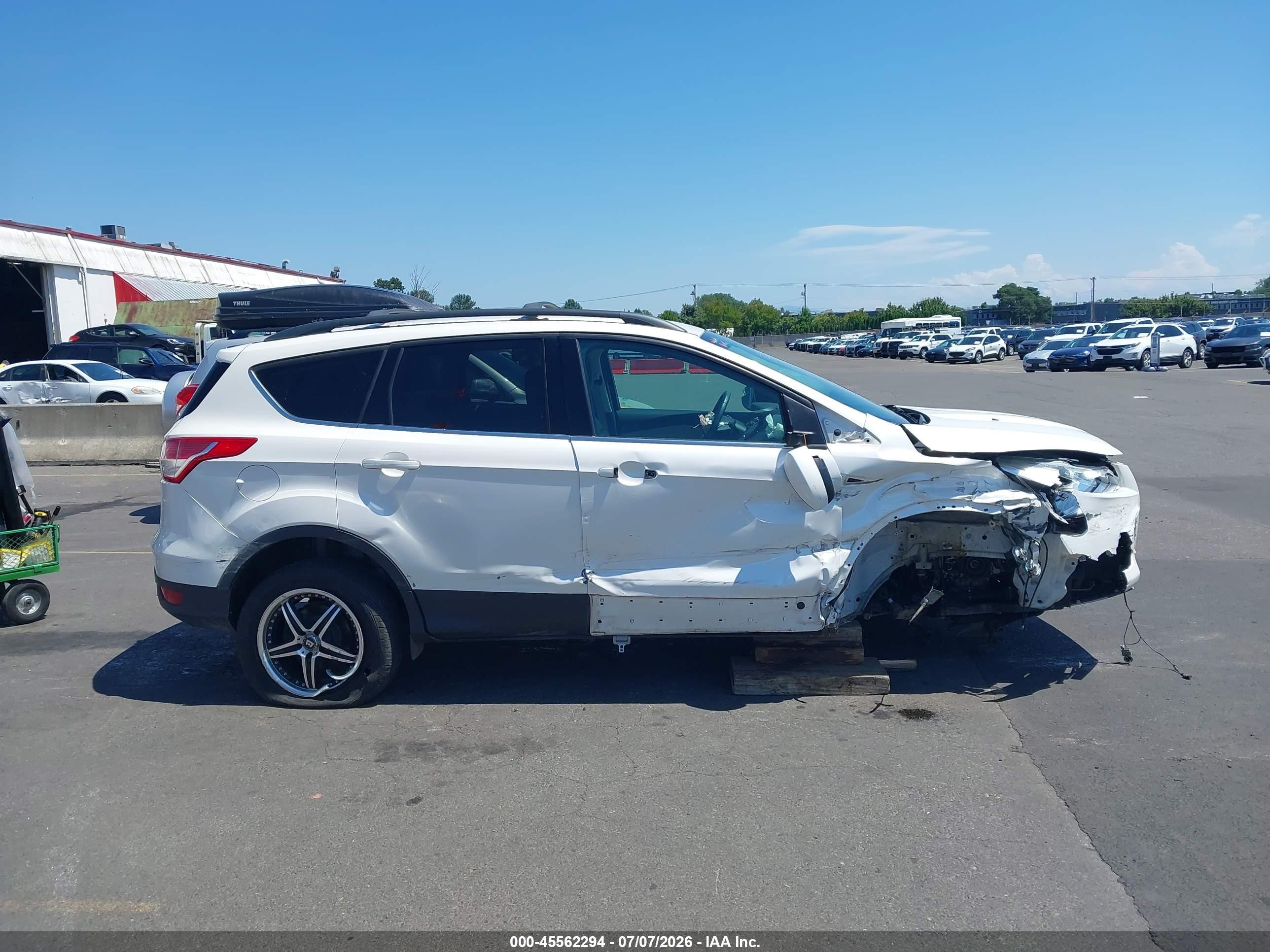 2014 Ford Escape Se White vin: 1FMCU9GX4EUA62621