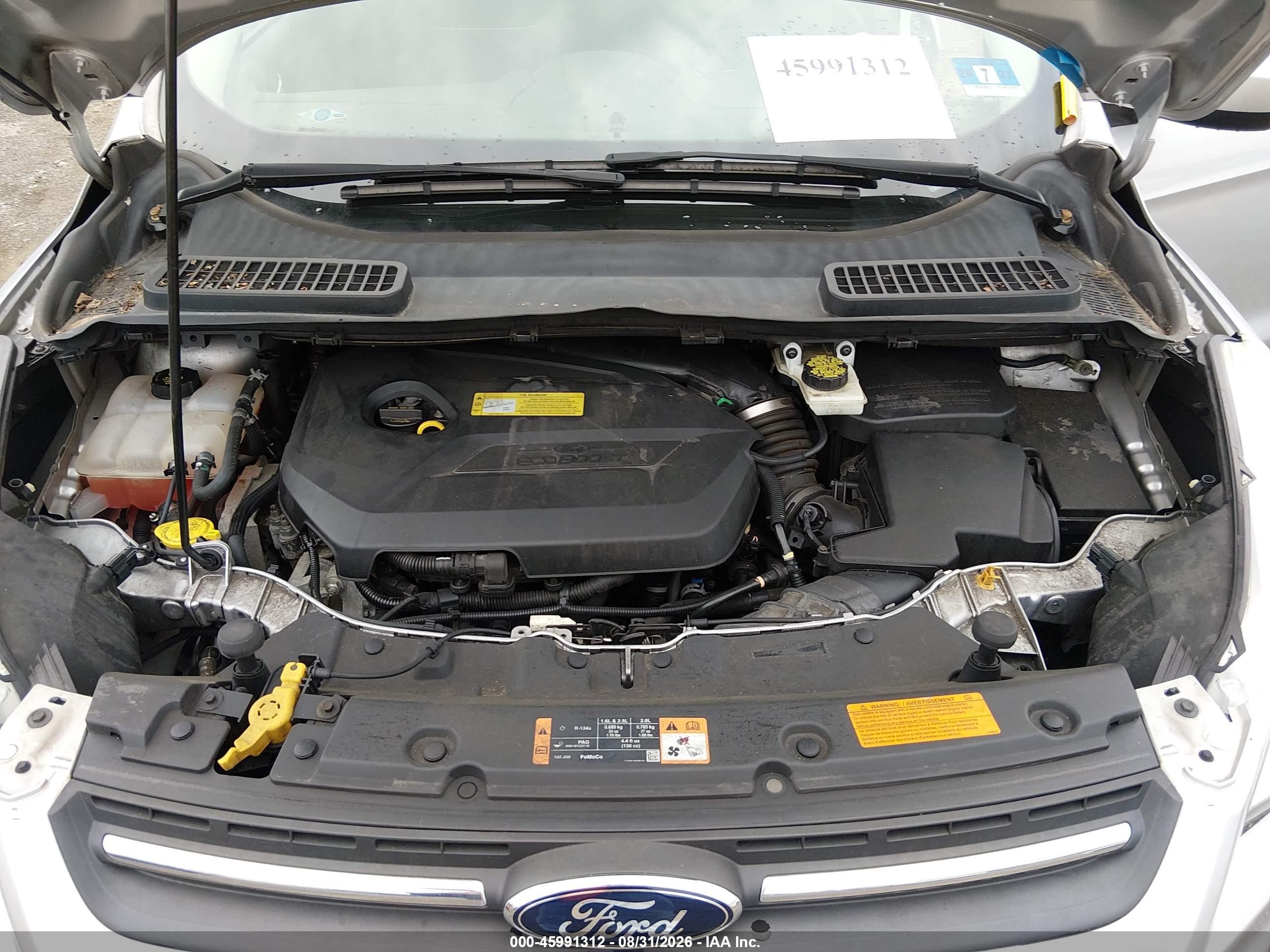 2014 Ford Escape Se Silver vin: 1FMCU9GX4EUB91202