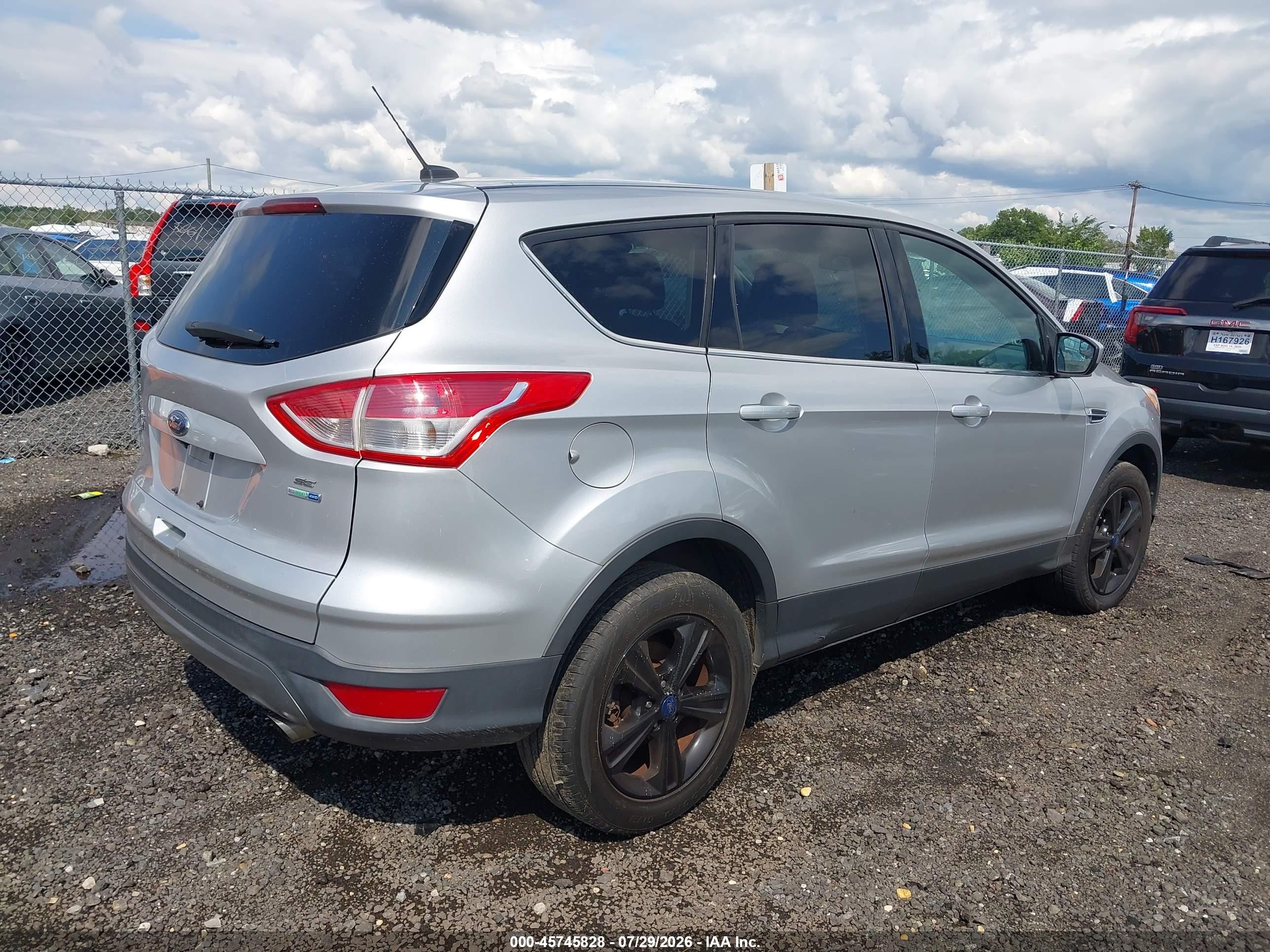 2014 Ford Escape Se Silver vin: 1FMCU9GX4EUC08984