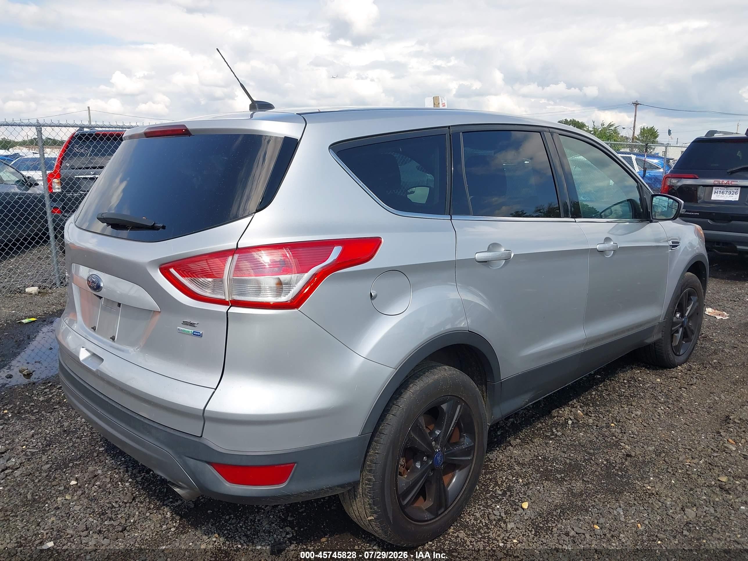 2014 Ford Escape Se Silver vin: 1FMCU9GX4EUC08984