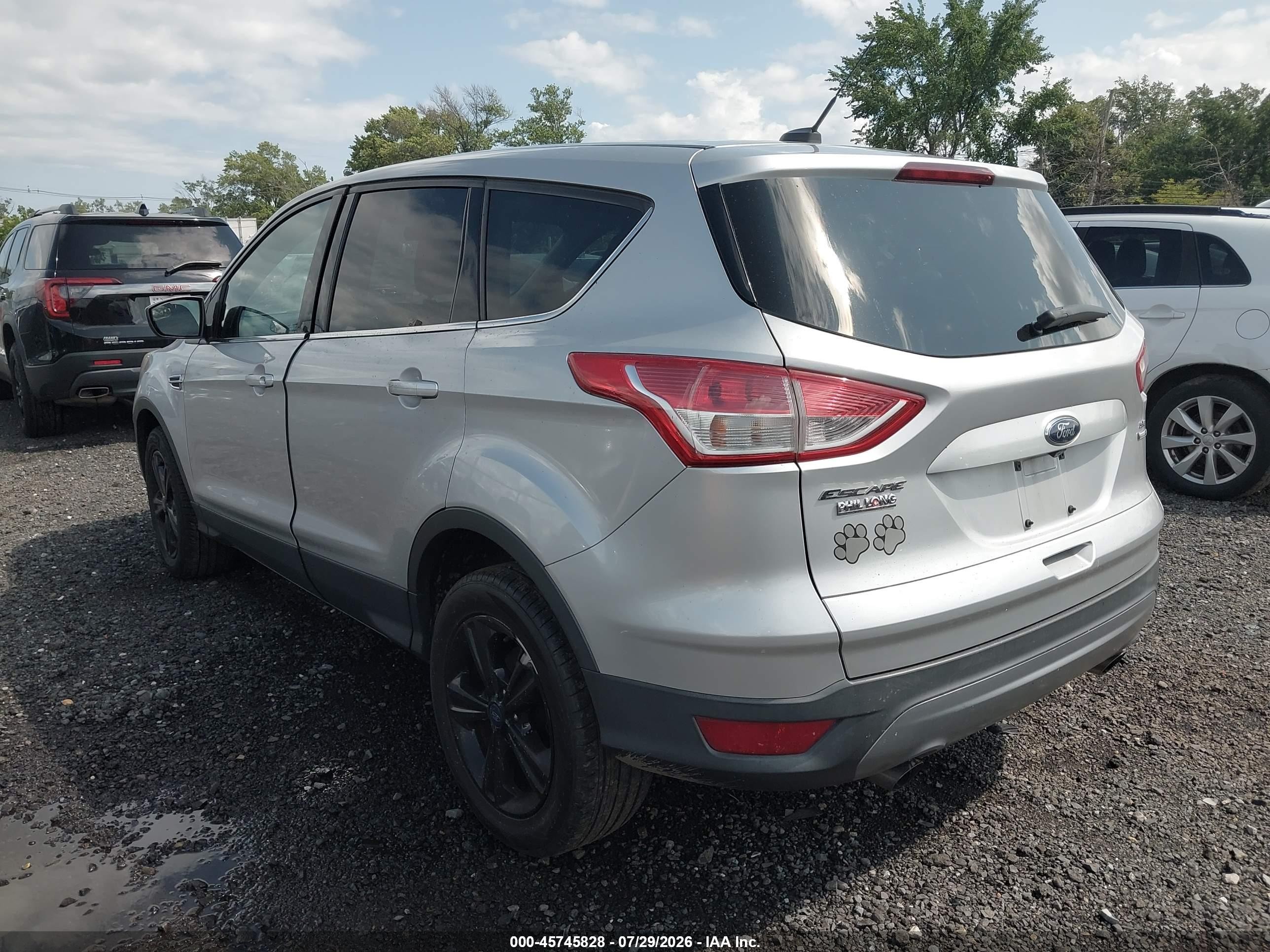 2014 Ford Escape Se Silver vin: 1FMCU9GX4EUC08984