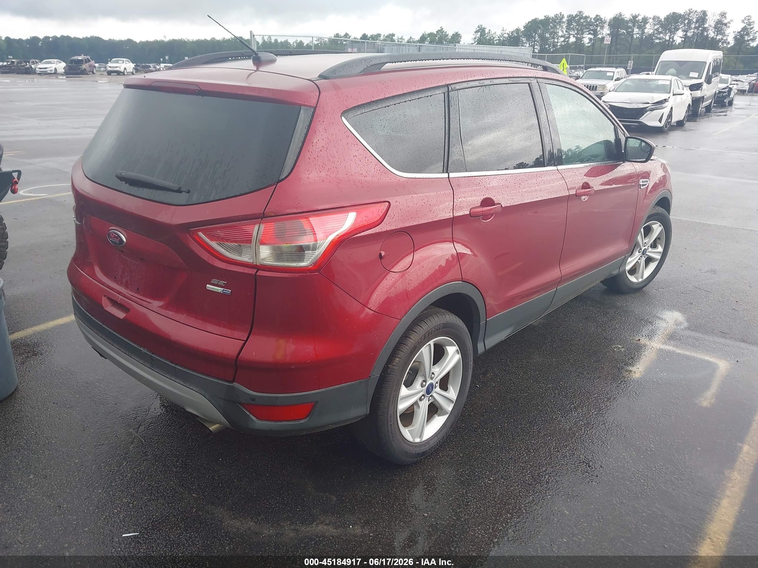 2014 Ford Escape Se Red vin: 1FMCU9GX4EUC97018