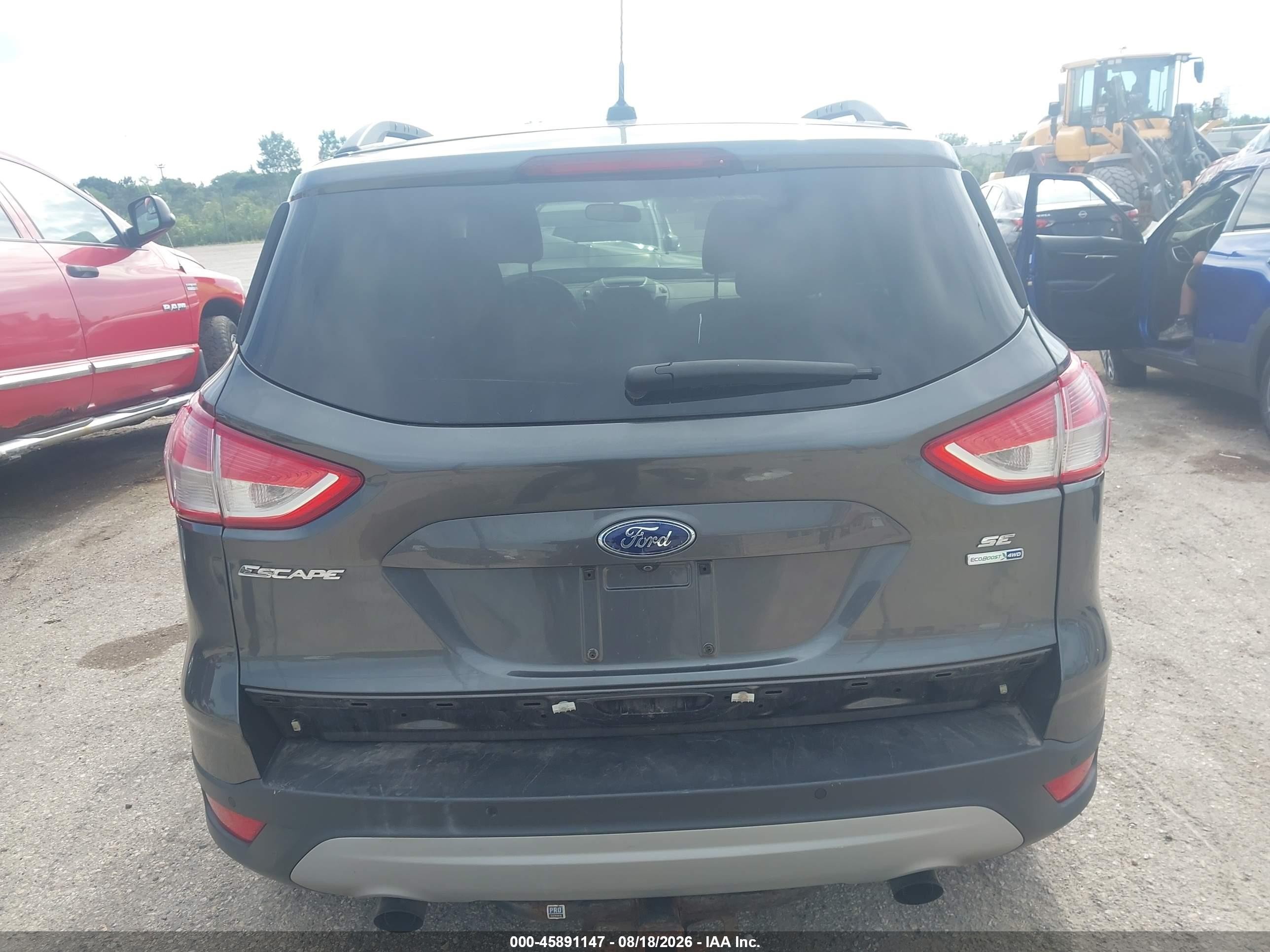 2015 Ford Escape Se Gray vin: 1FMCU9GX4FUA94020