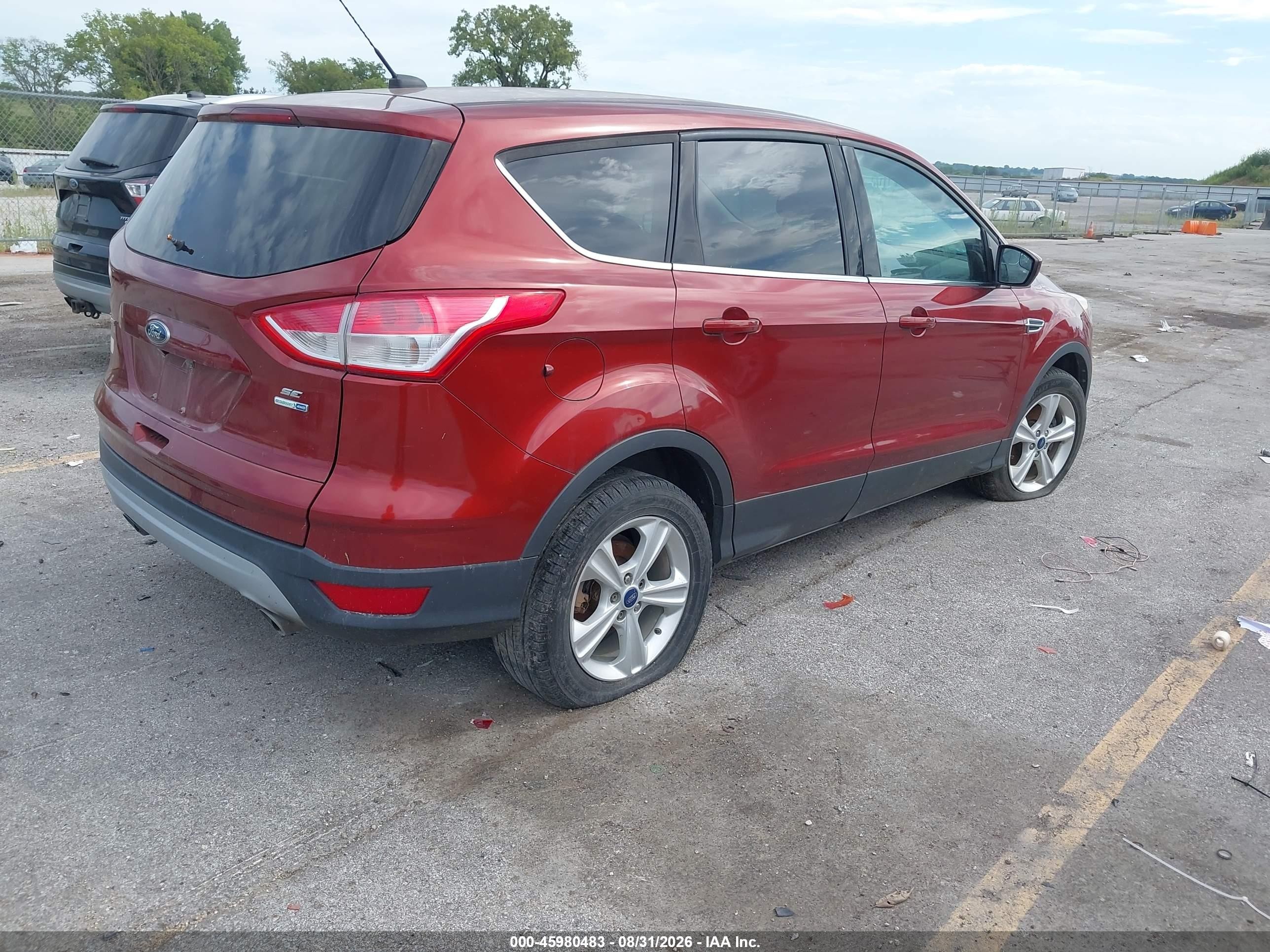 2015 Ford Escape Se Red vin: 1FMCU9GX4FUB26271