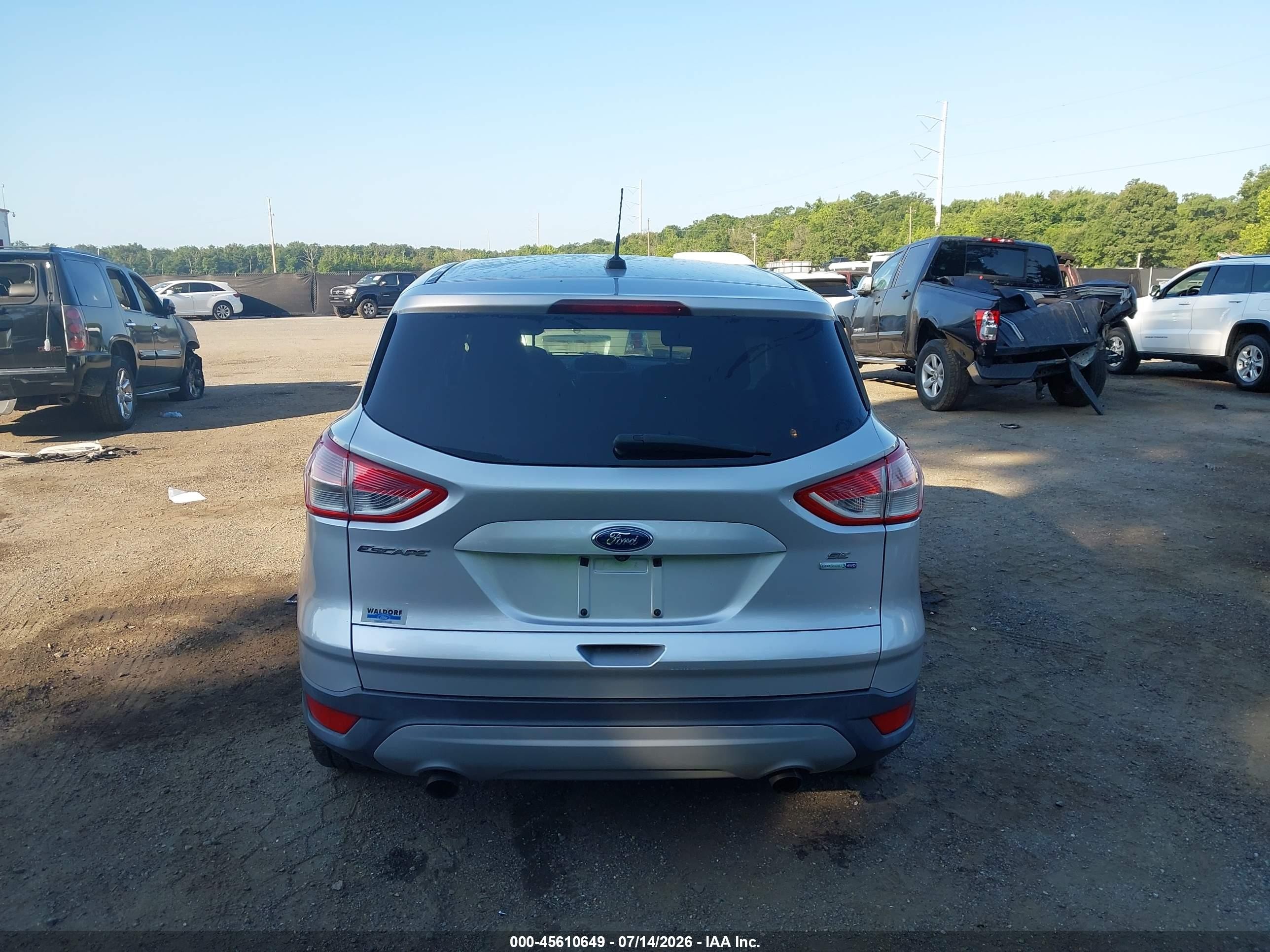 2015 Ford Escape Se Silver vin: 1FMCU9GX4FUB89550