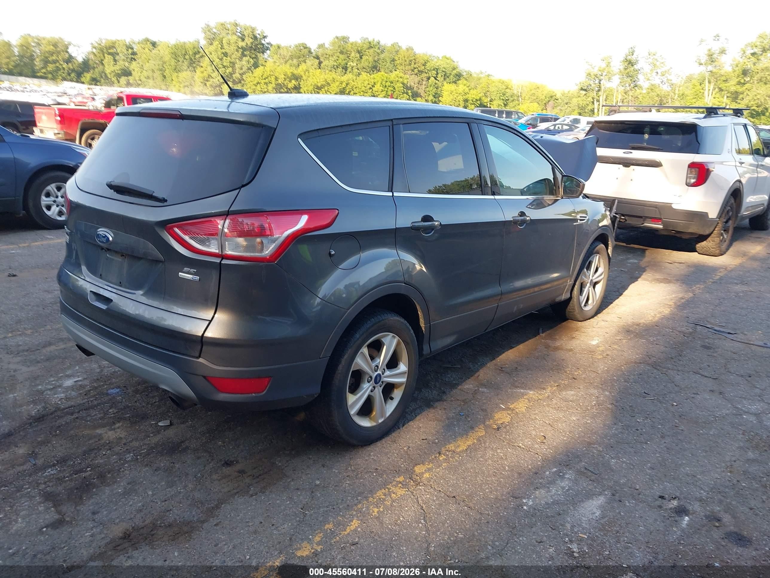 2015 Ford Escape Se Gray vin: 1FMCU9GX4FUB92528