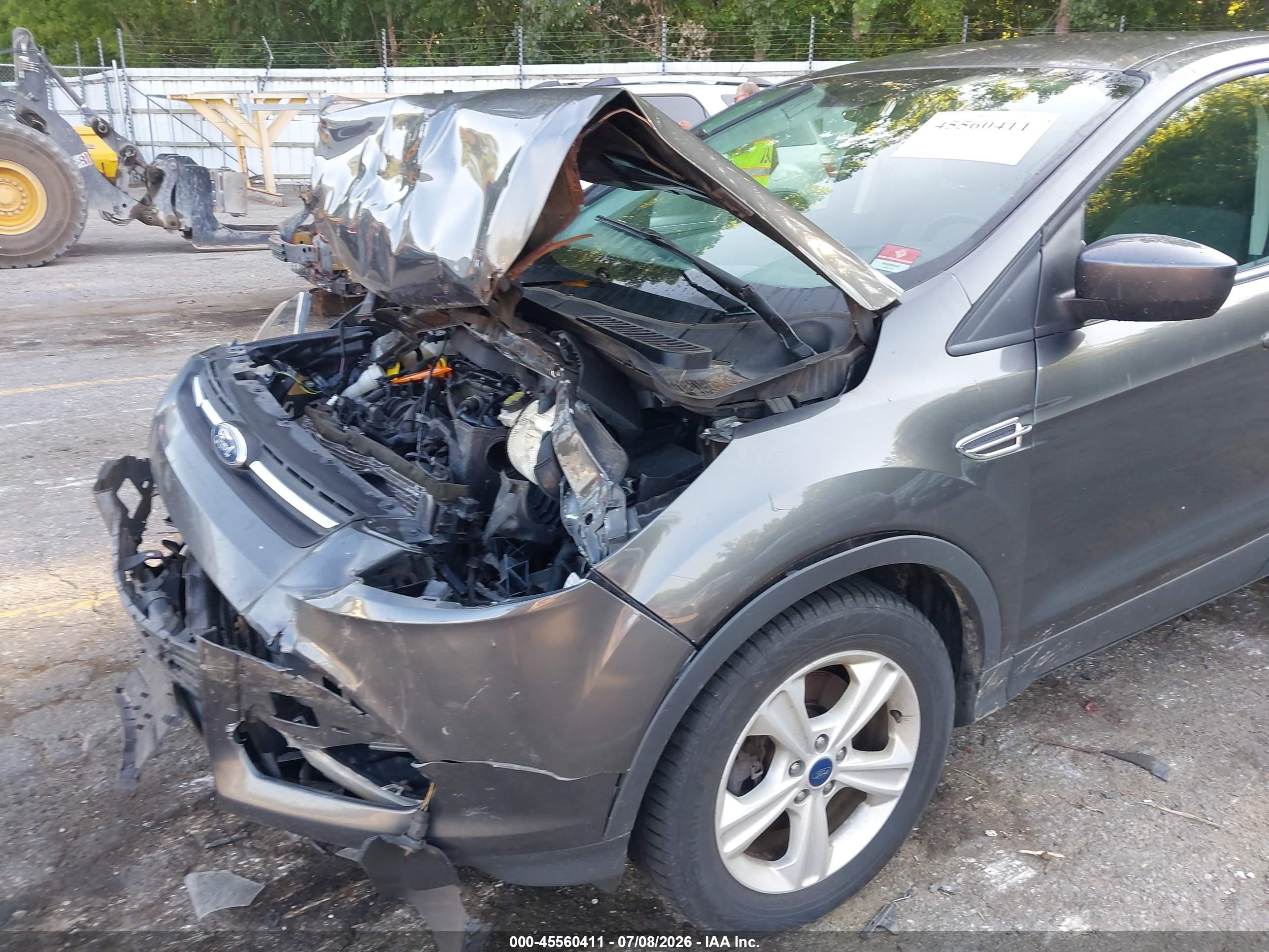 2015 Ford Escape Se Gray vin: 1FMCU9GX4FUB92528