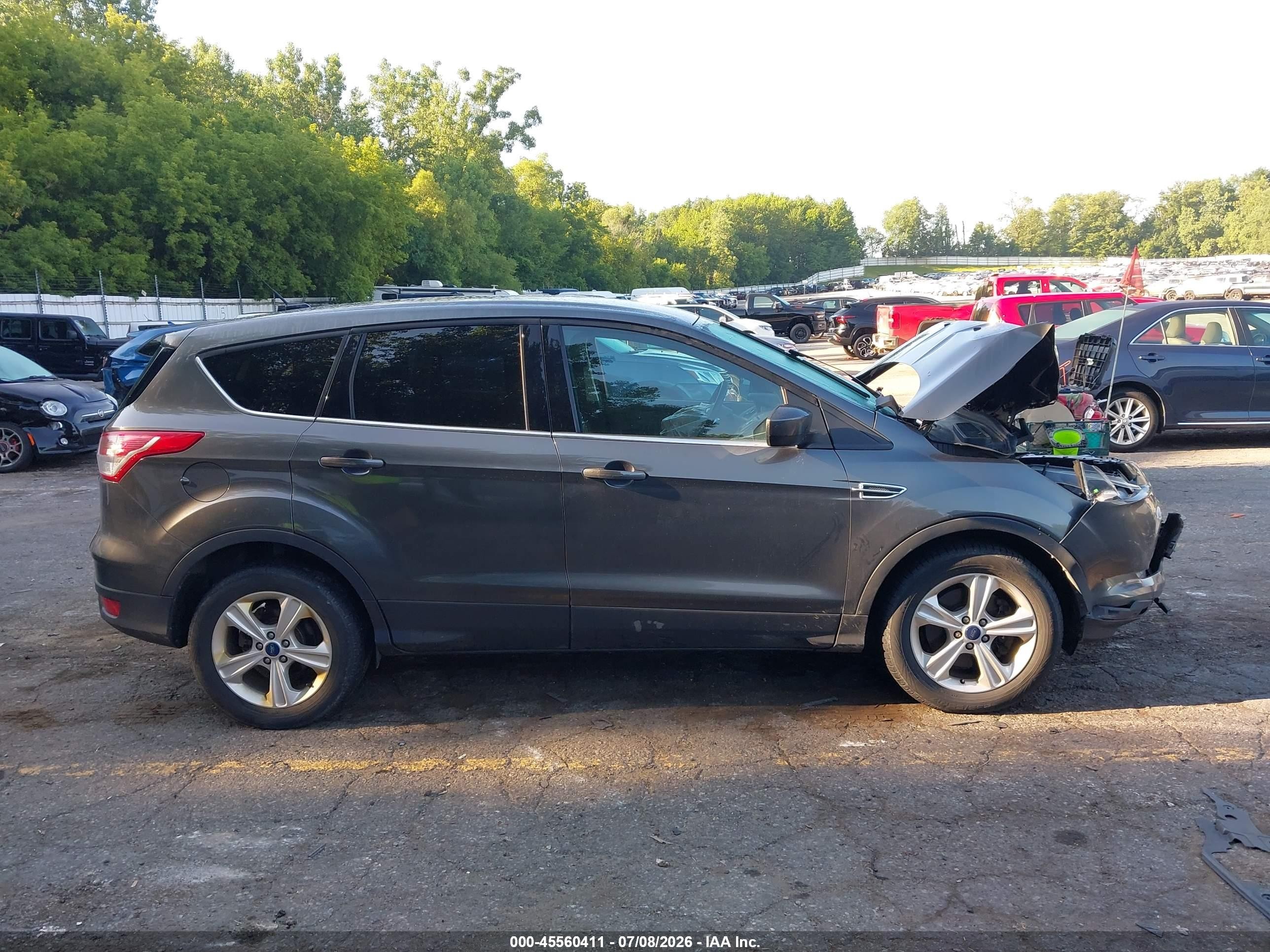 2015 Ford Escape Se Gray vin: 1FMCU9GX4FUB92528
