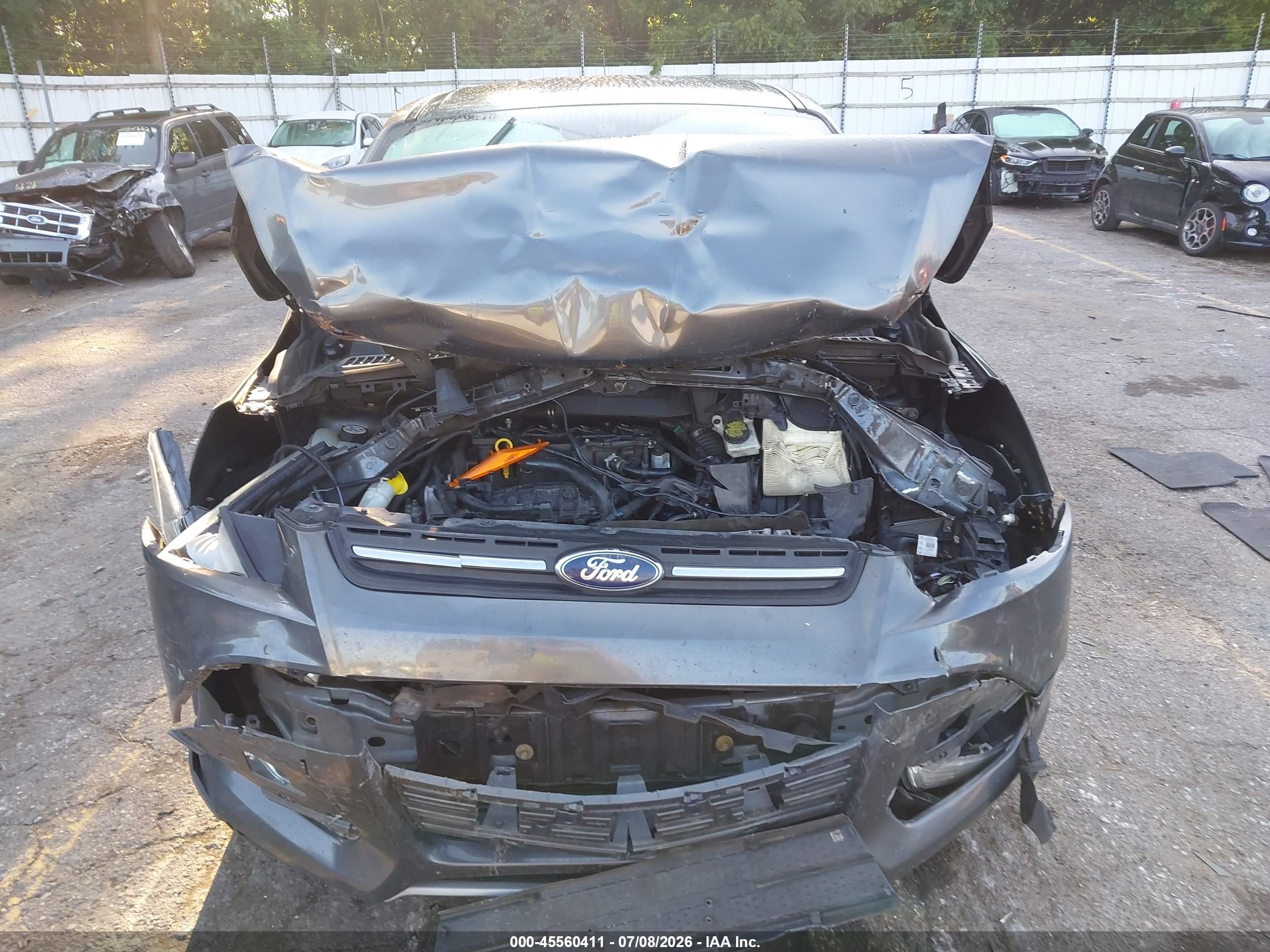 2015 Ford Escape Se Gray vin: 1FMCU9GX4FUB92528
