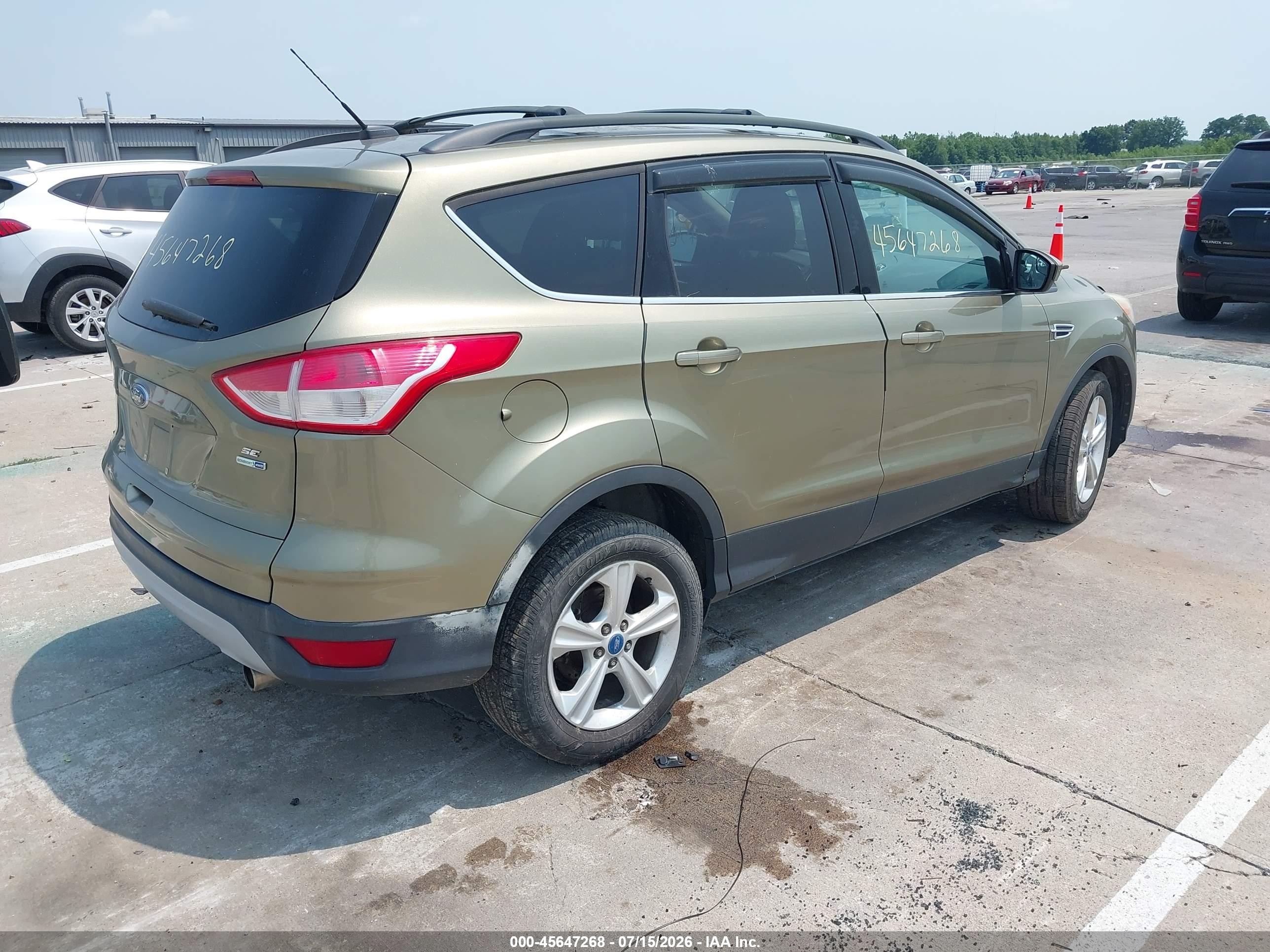 2013 Ford Escape Se Зеленый vin: 1FMCU9GX5DUB88503