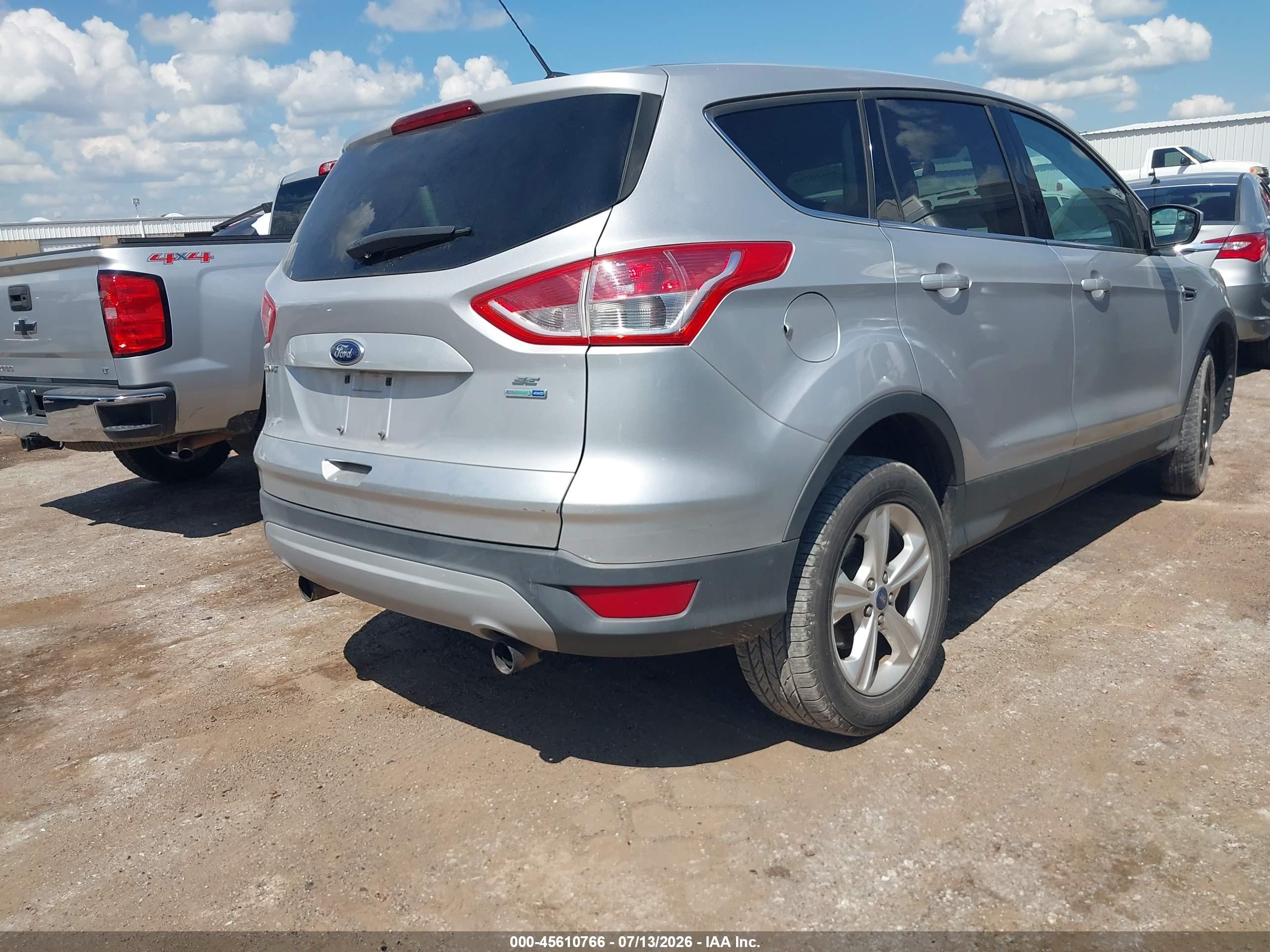 2013 Ford Escape Se Silver vin: 1FMCU9GX5DUC85863