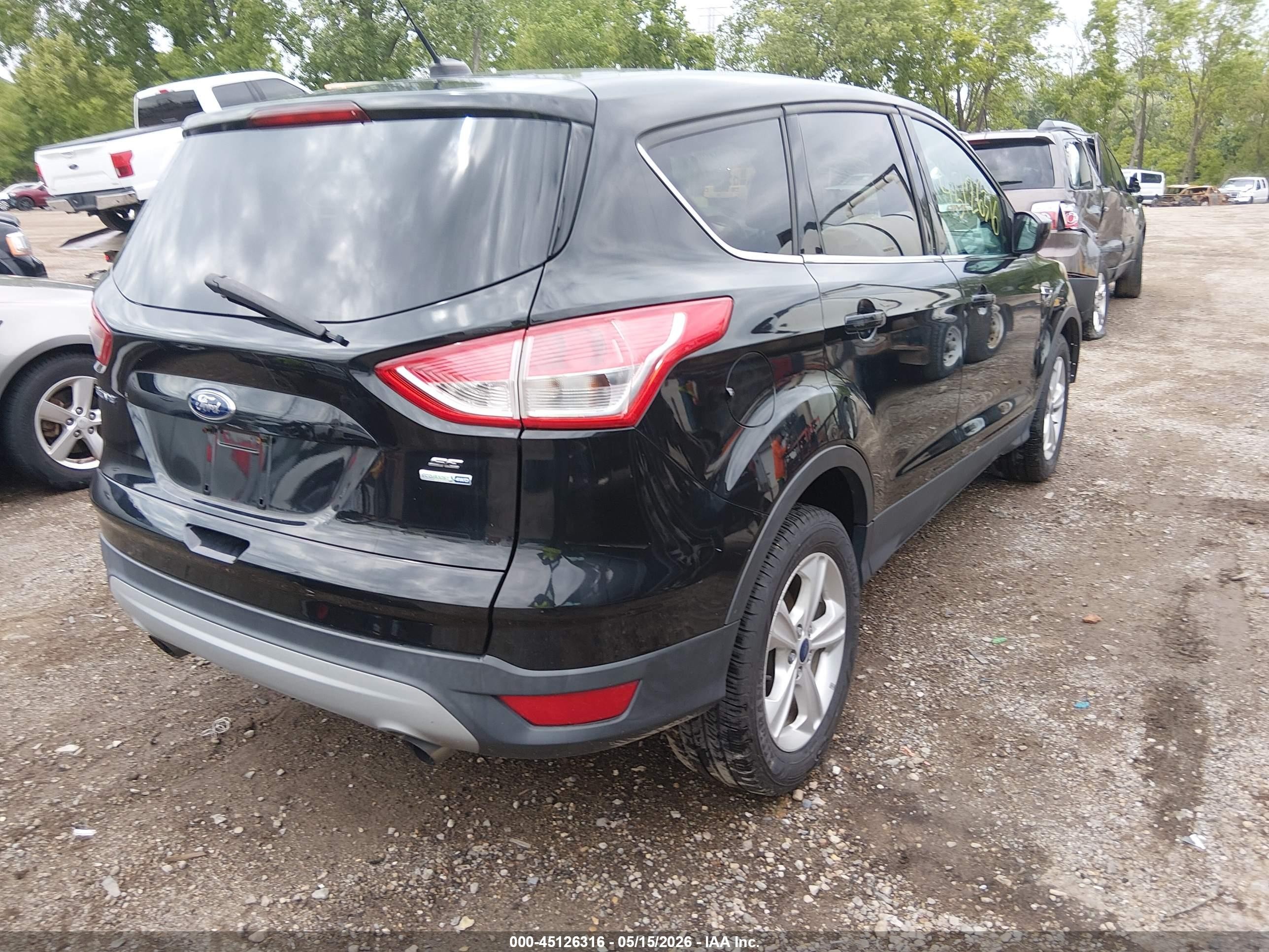 2013 Ford Escape Se Black vin: 1FMCU9GX5DUD80035