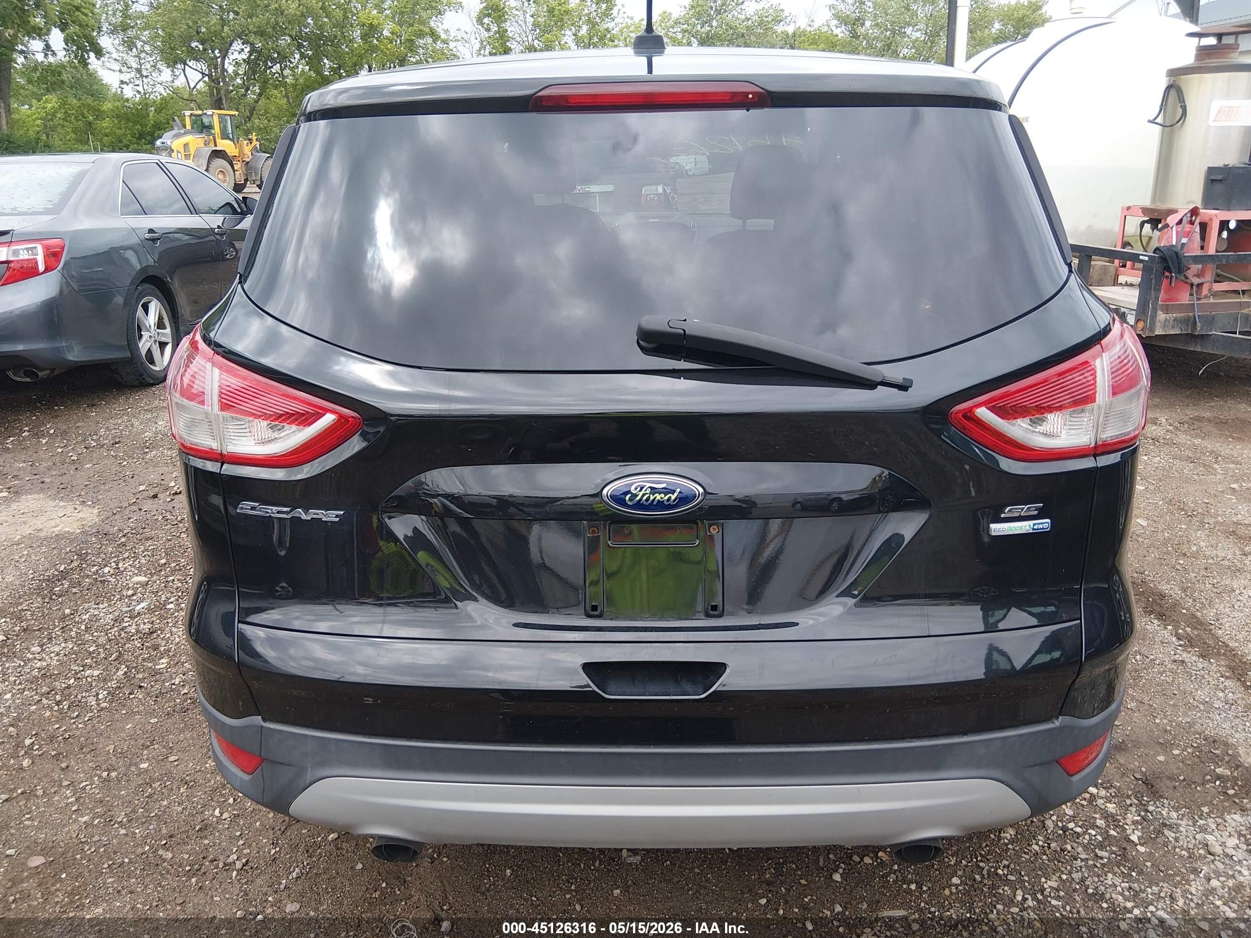 2013 Ford Escape Se Black vin: 1FMCU9GX5DUD80035