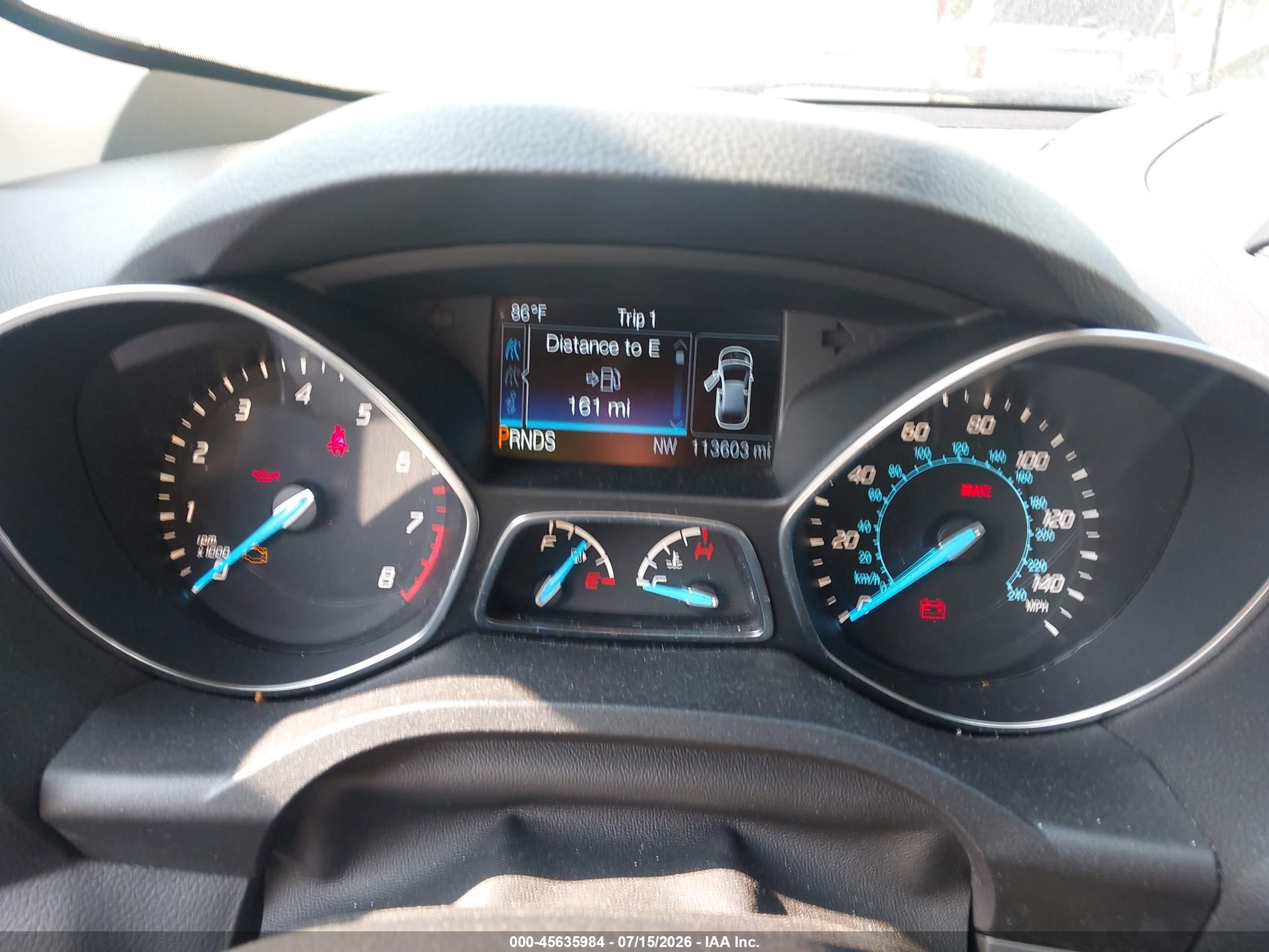 2014 Ford Escape Se White vin: 1FMCU9GX5EUA86555