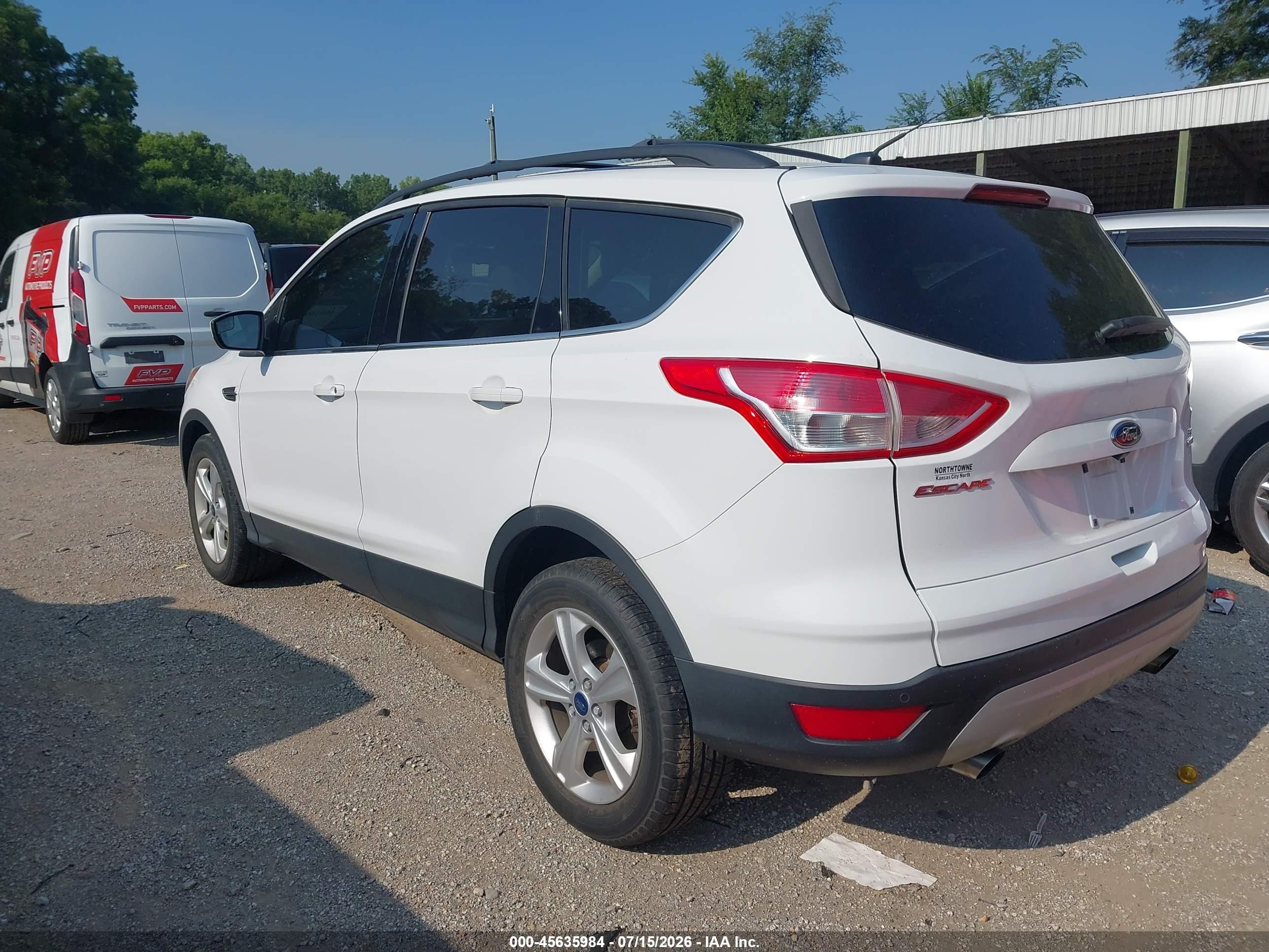 2014 Ford Escape Se White vin: 1FMCU9GX5EUA86555