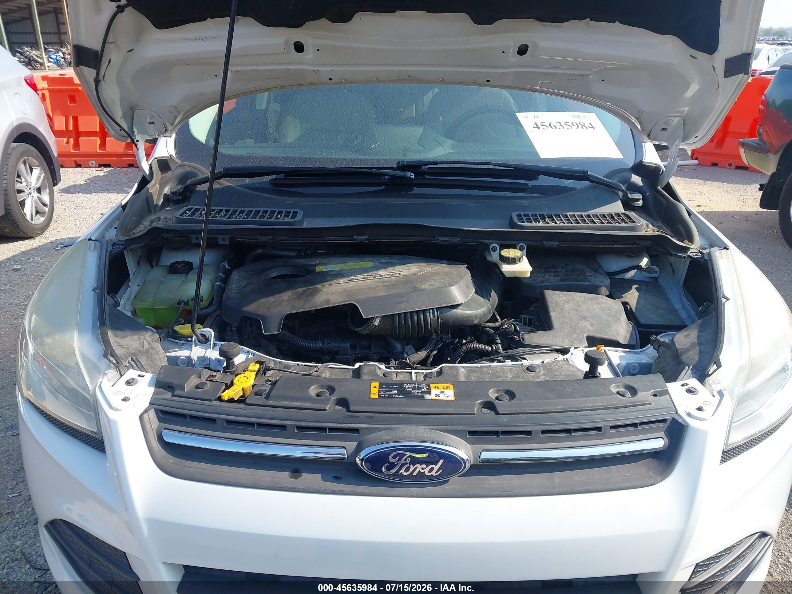 2014 Ford Escape Se White vin: 1FMCU9GX5EUA86555