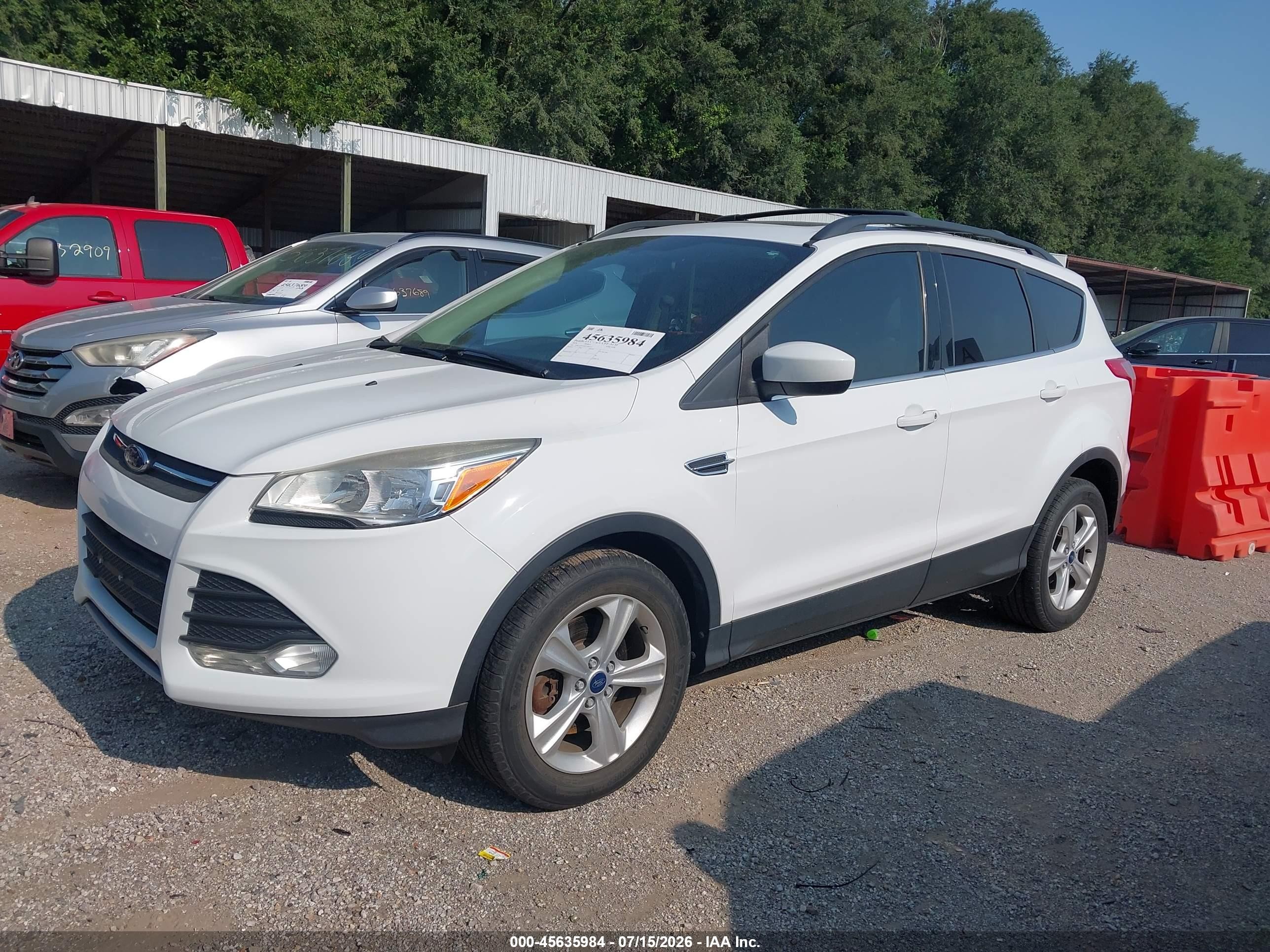 2014 Ford Escape Se White vin: 1FMCU9GX5EUA86555
