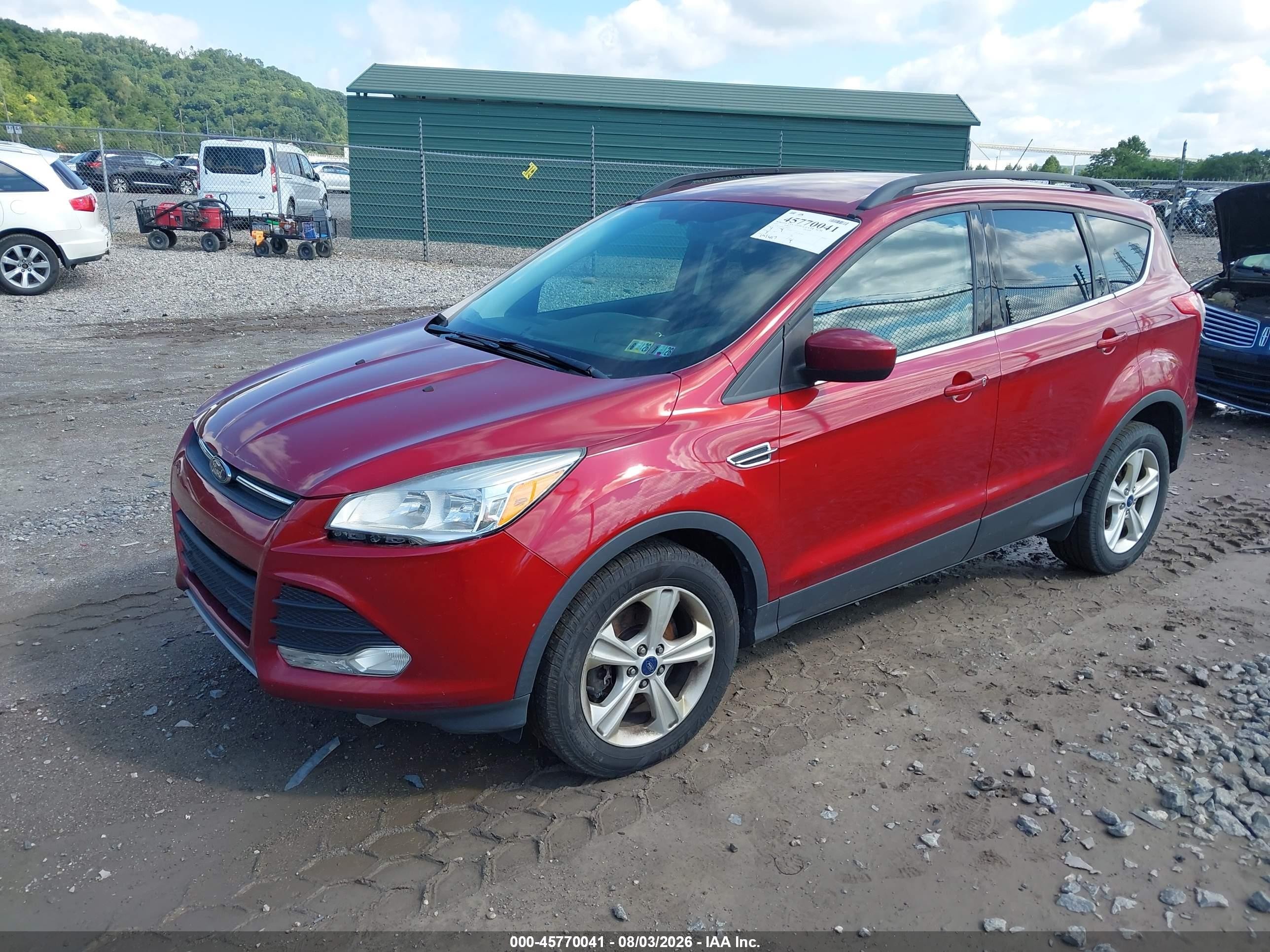2014 Ford Escape Se Red vin: 1FMCU9GX5EUB58290