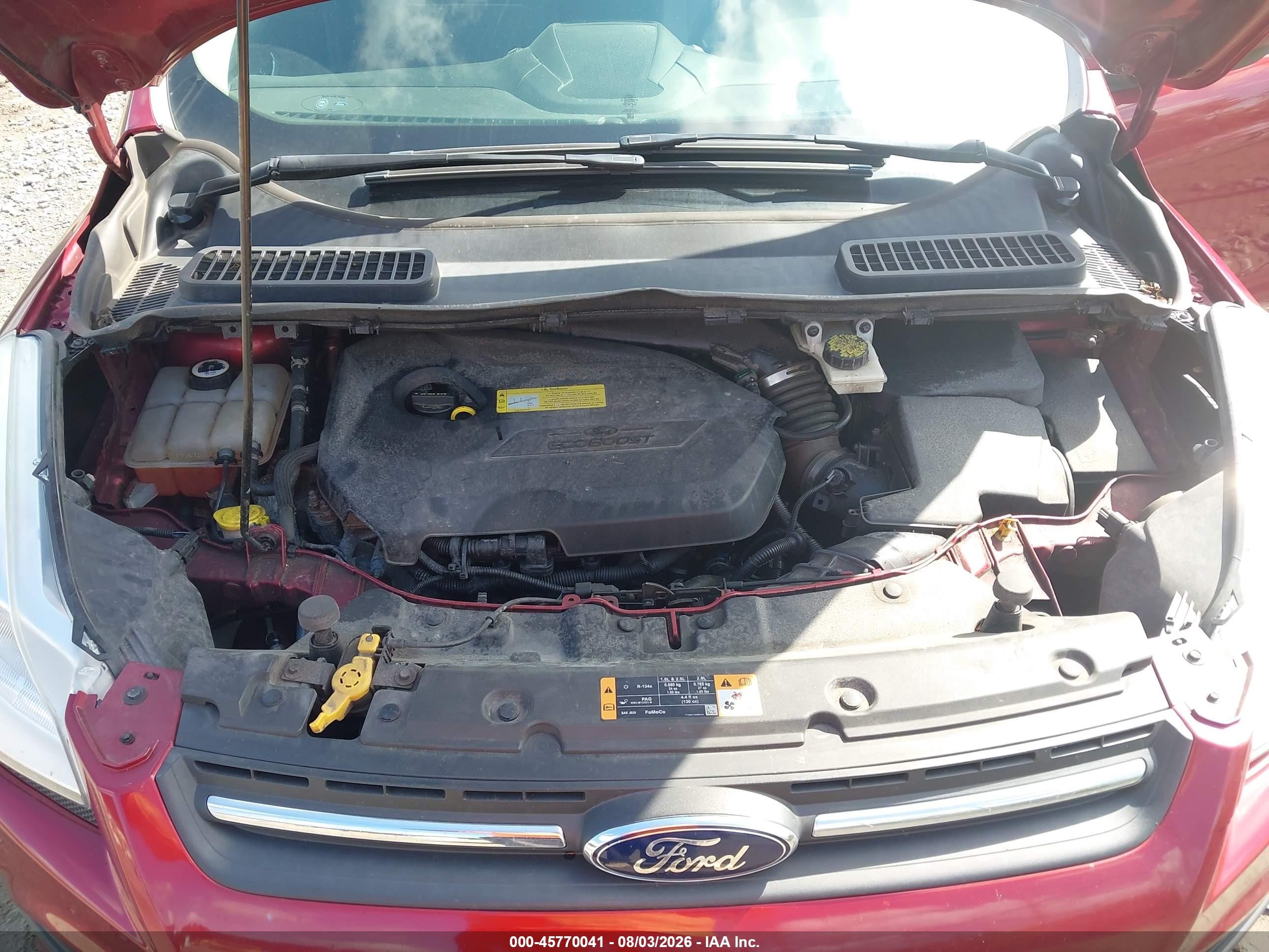 2014 Ford Escape Se Red vin: 1FMCU9GX5EUB58290