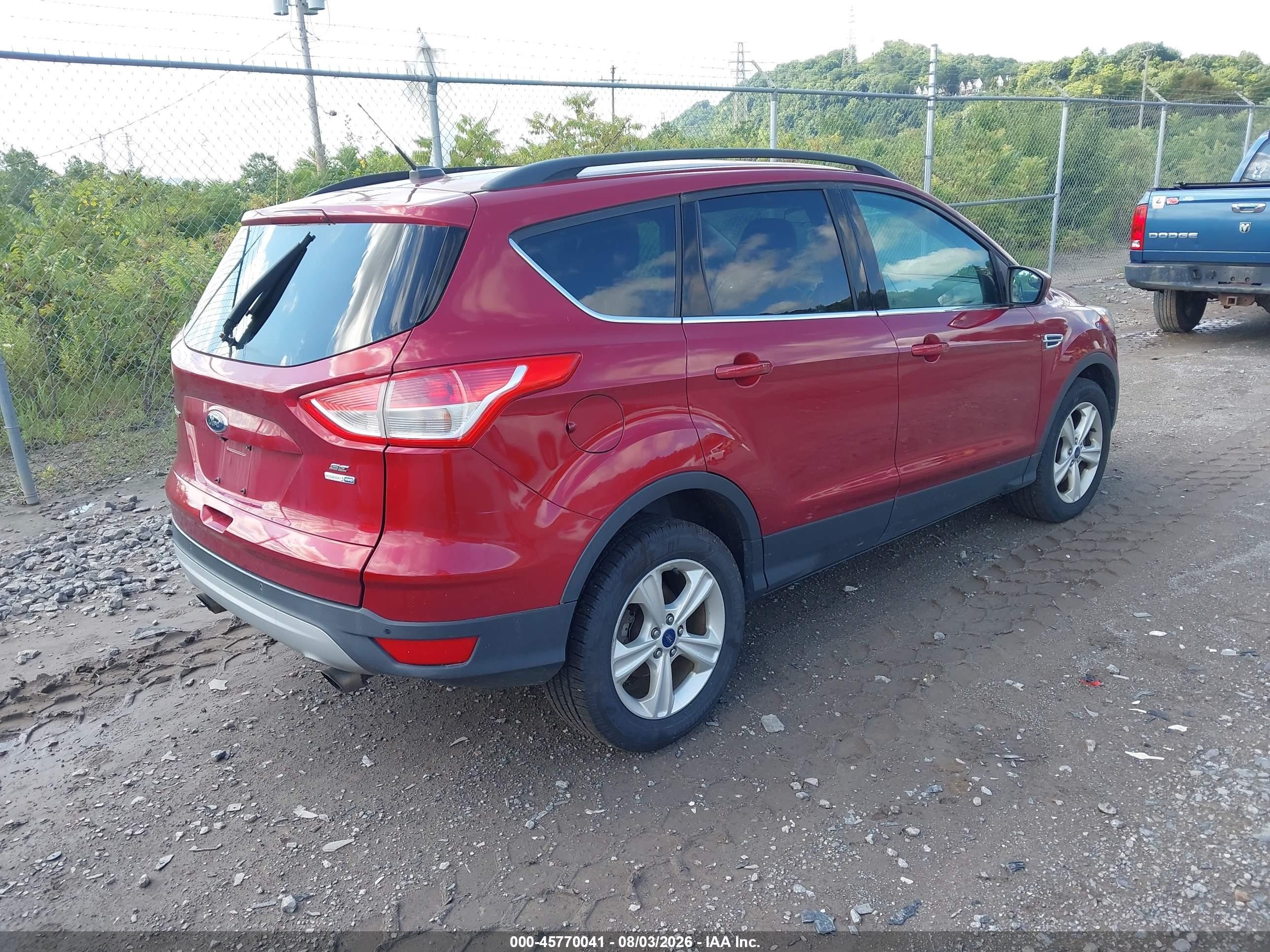 2014 Ford Escape Se Red vin: 1FMCU9GX5EUB58290