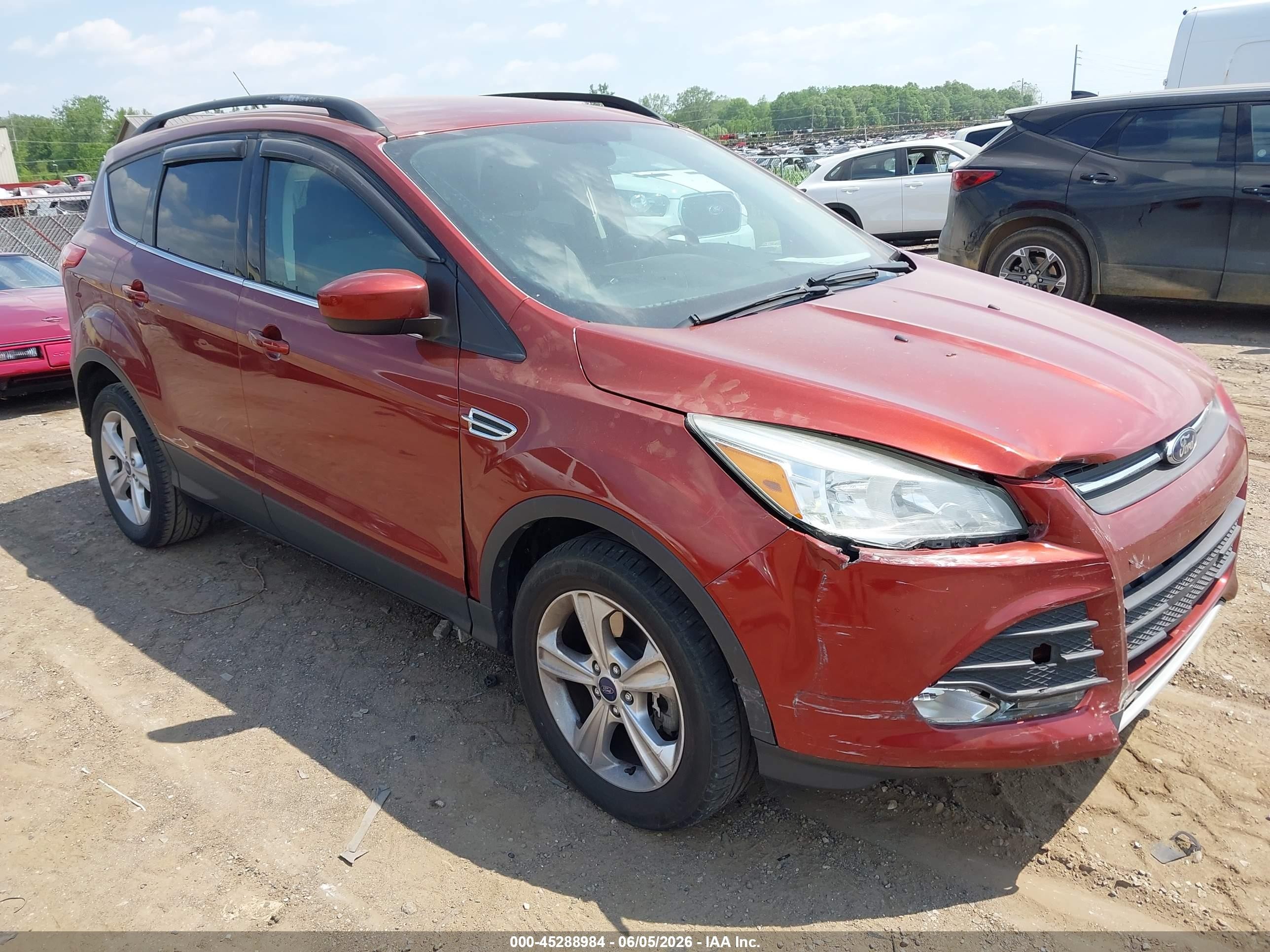 2014 Ford Escape Se Orange vin: 1FMCU9GX5EUC65310