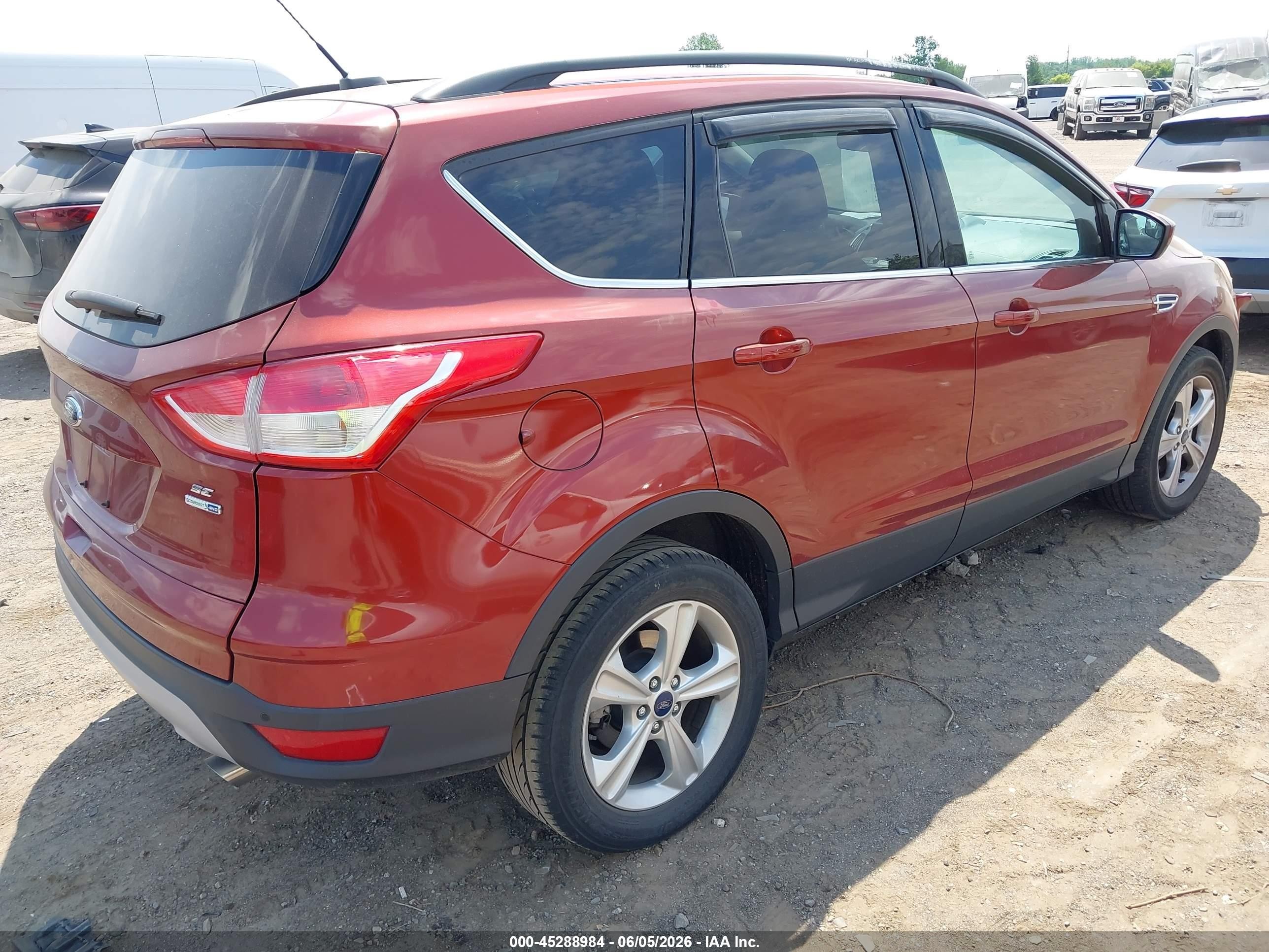 2014 Ford Escape Se Orange vin: 1FMCU9GX5EUC65310