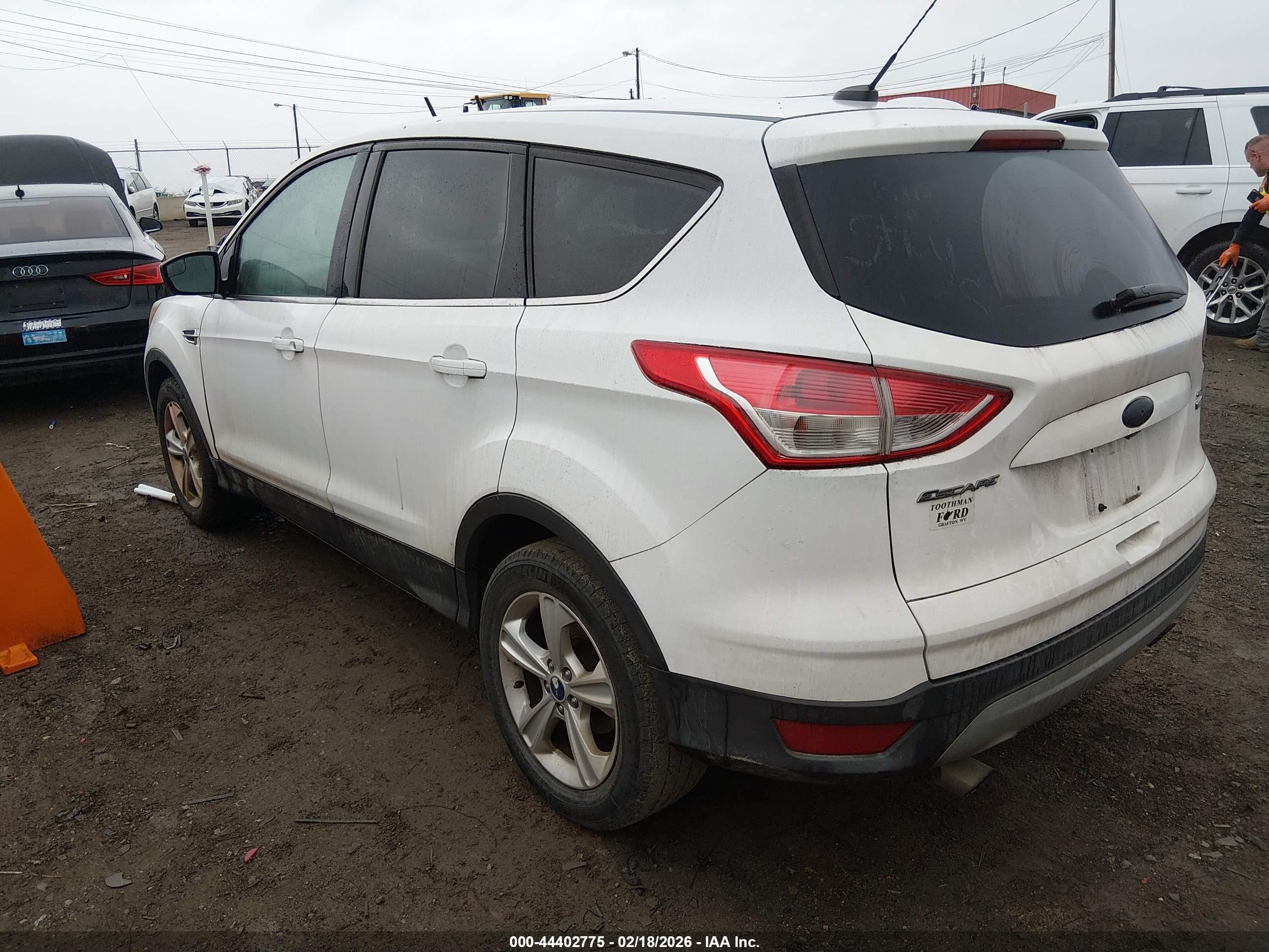 2014 Ford Escape Se White vin: 1FMCU9GX5EUD38773