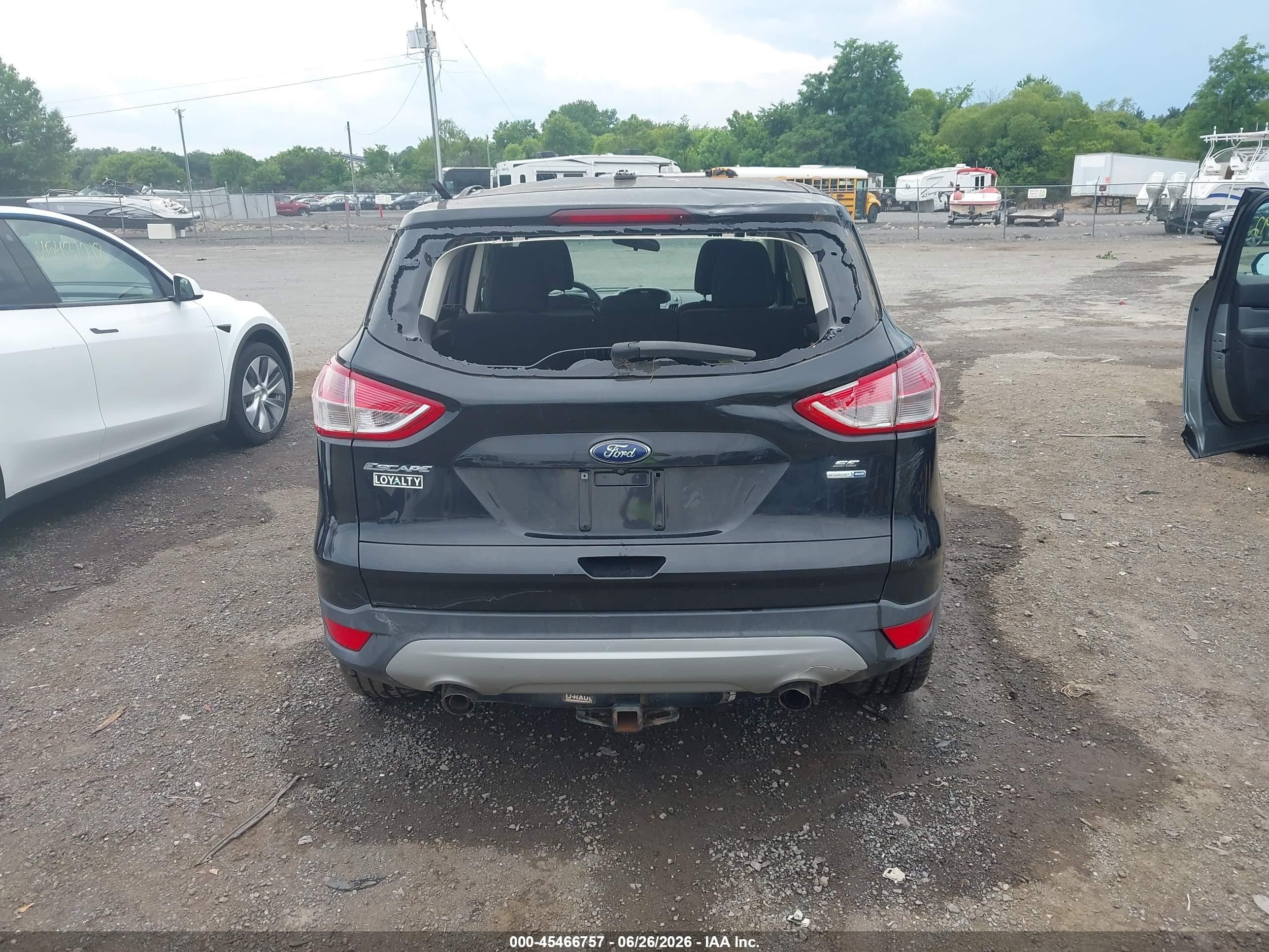 2014 Ford Escape Se Black vin: 1FMCU9GX5EUD69926