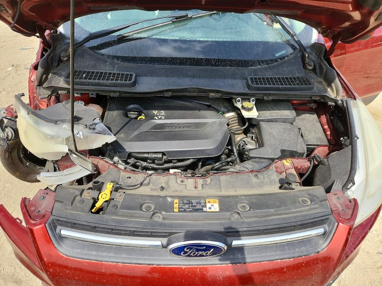 2014 Ford Escape Se Red vin: 1FMCU9GX5EUE19823