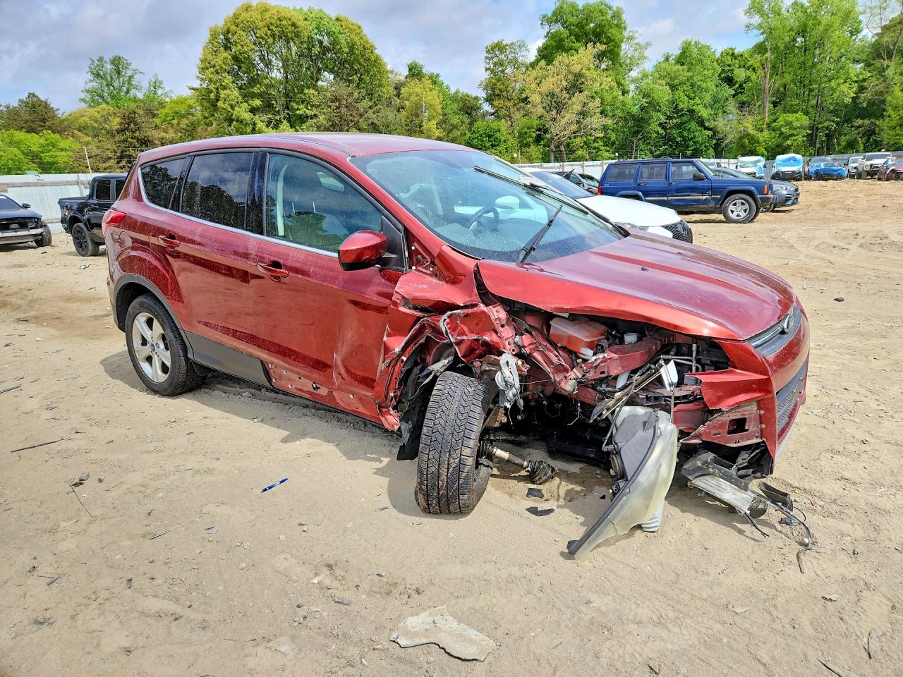 2014 Ford Escape Se Red vin: 1FMCU9GX5EUE19823