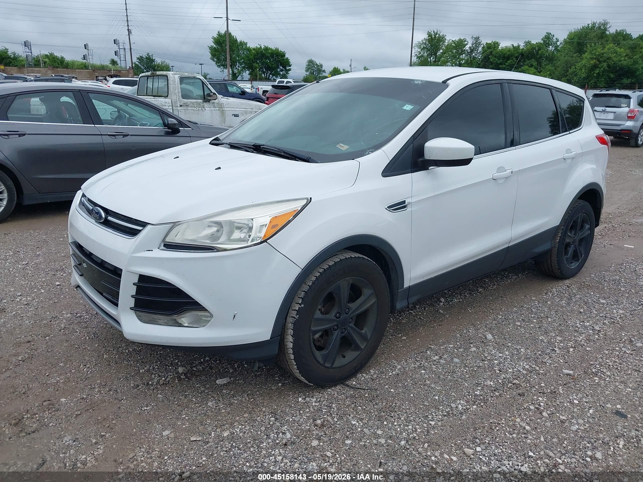 2014 Ford Escape Se White vin: 1FMCU9GX5EUE28375