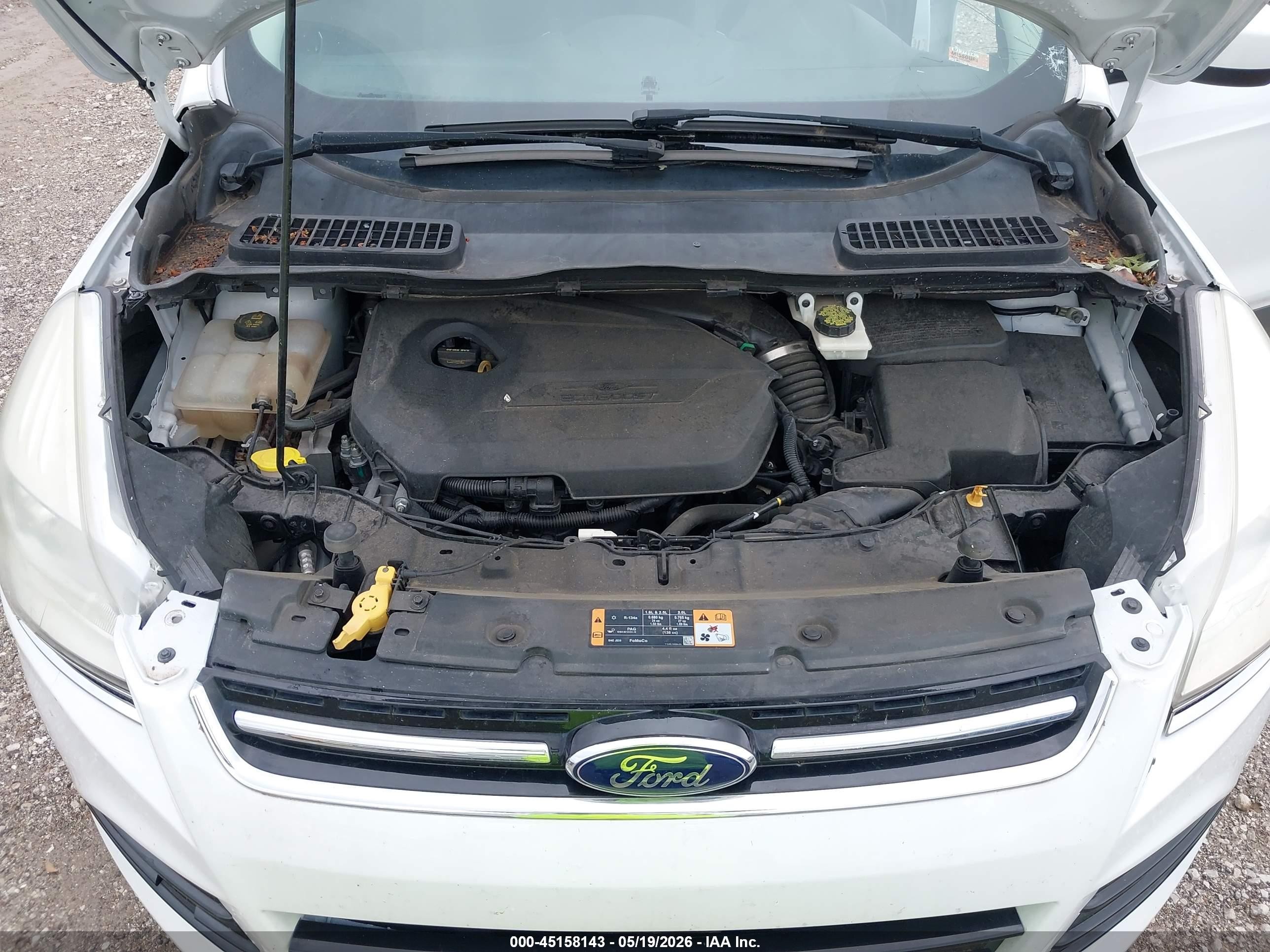 2014 Ford Escape Se White vin: 1FMCU9GX5EUE28375