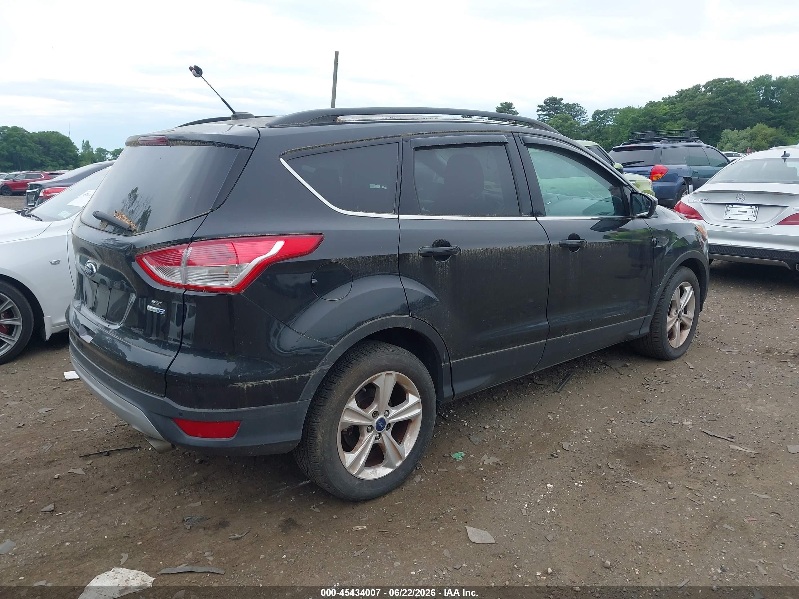 2015 Ford Escape Se Black vin: 1FMCU9GX5FUB32175