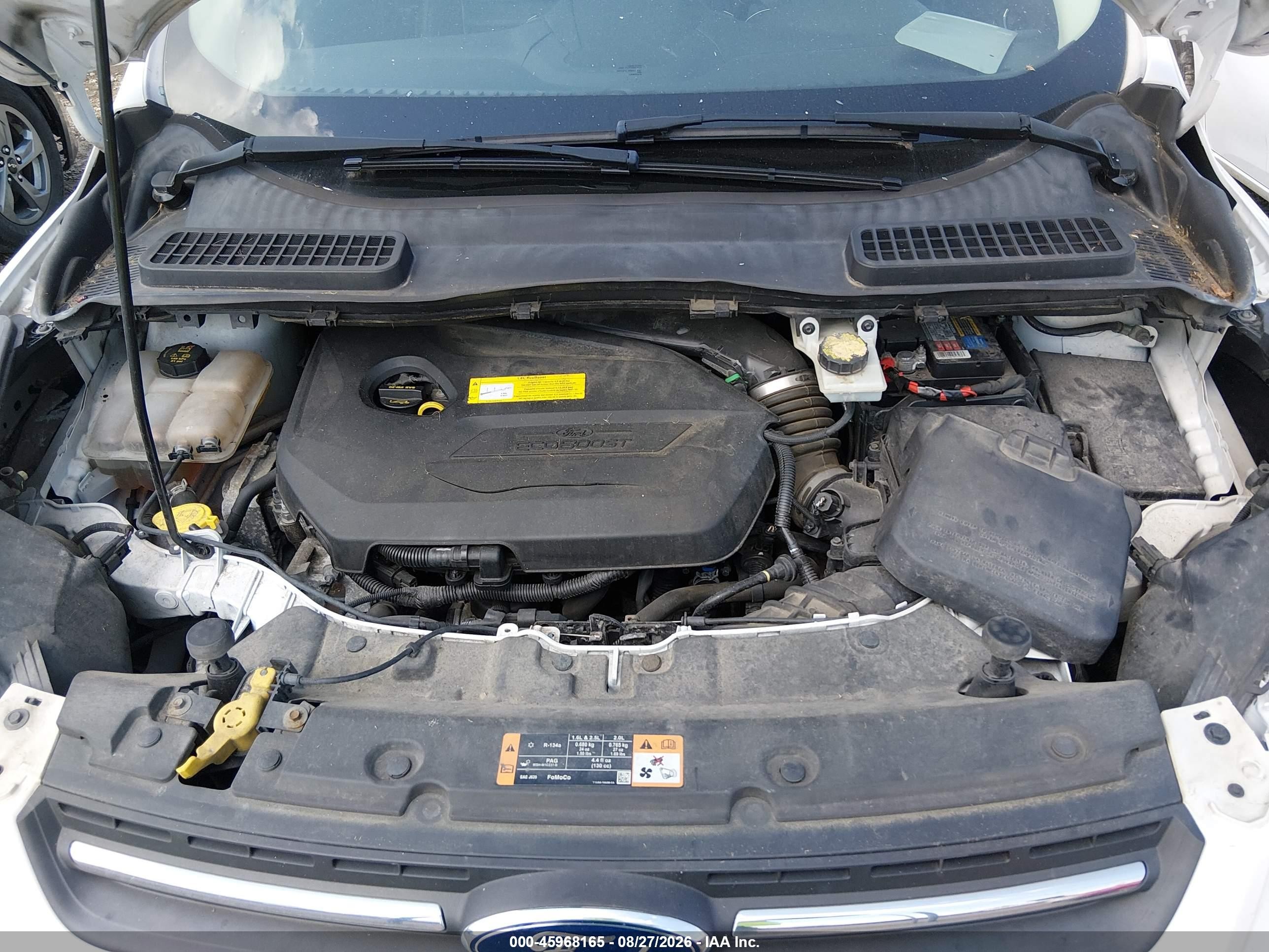 2015 Ford Escape Se White vin: 1FMCU9GX5FUB47498