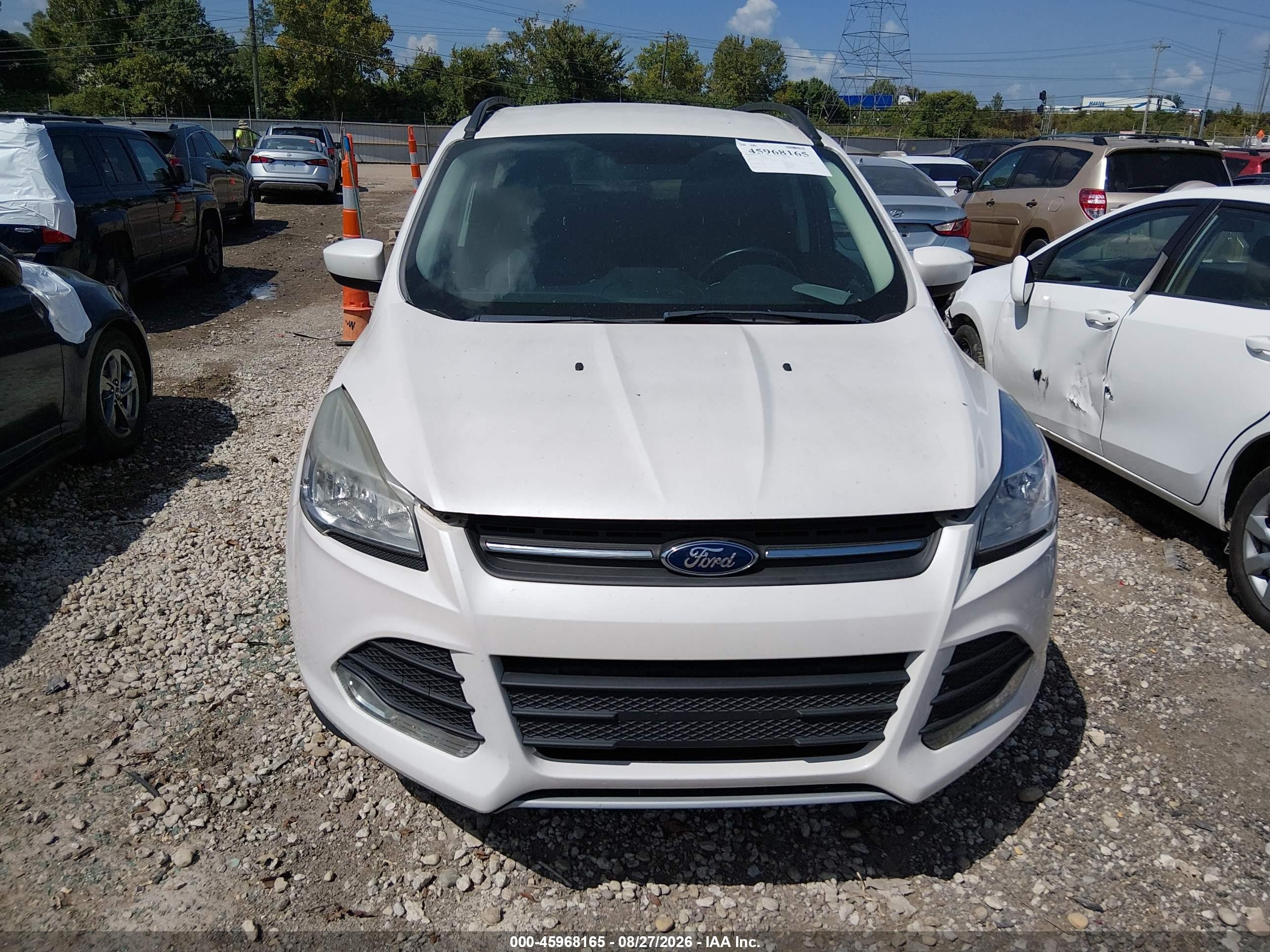 2015 Ford Escape Se White vin: 1FMCU9GX5FUB47498
