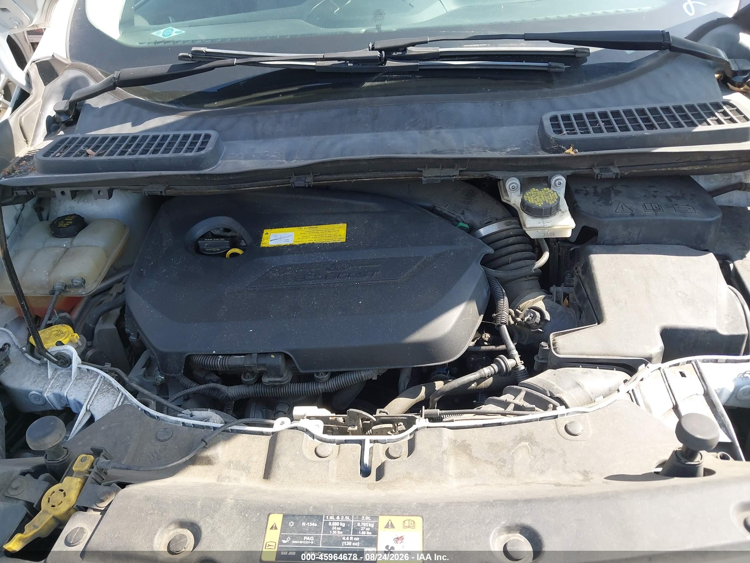 2015 Ford Escape Se White vin: 1FMCU9GX5FUC28291