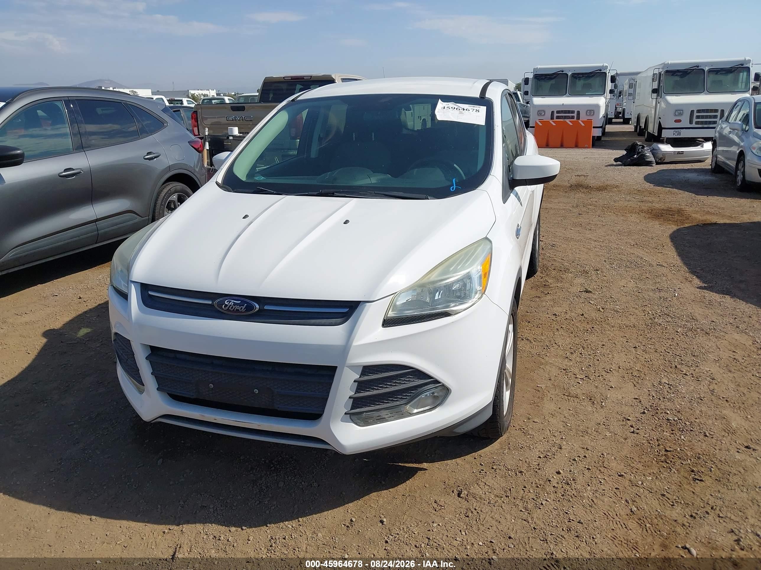 2015 Ford Escape Se White vin: 1FMCU9GX5FUC28291